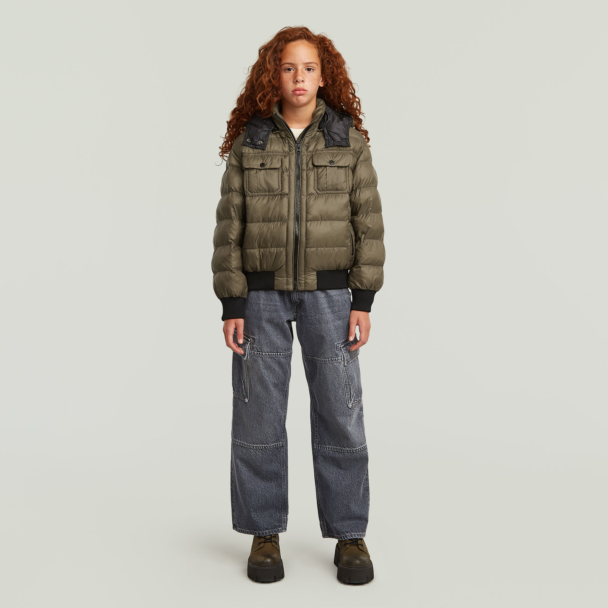 Thumbnail - Girls Hoodie Jacke - Grün - mädchen