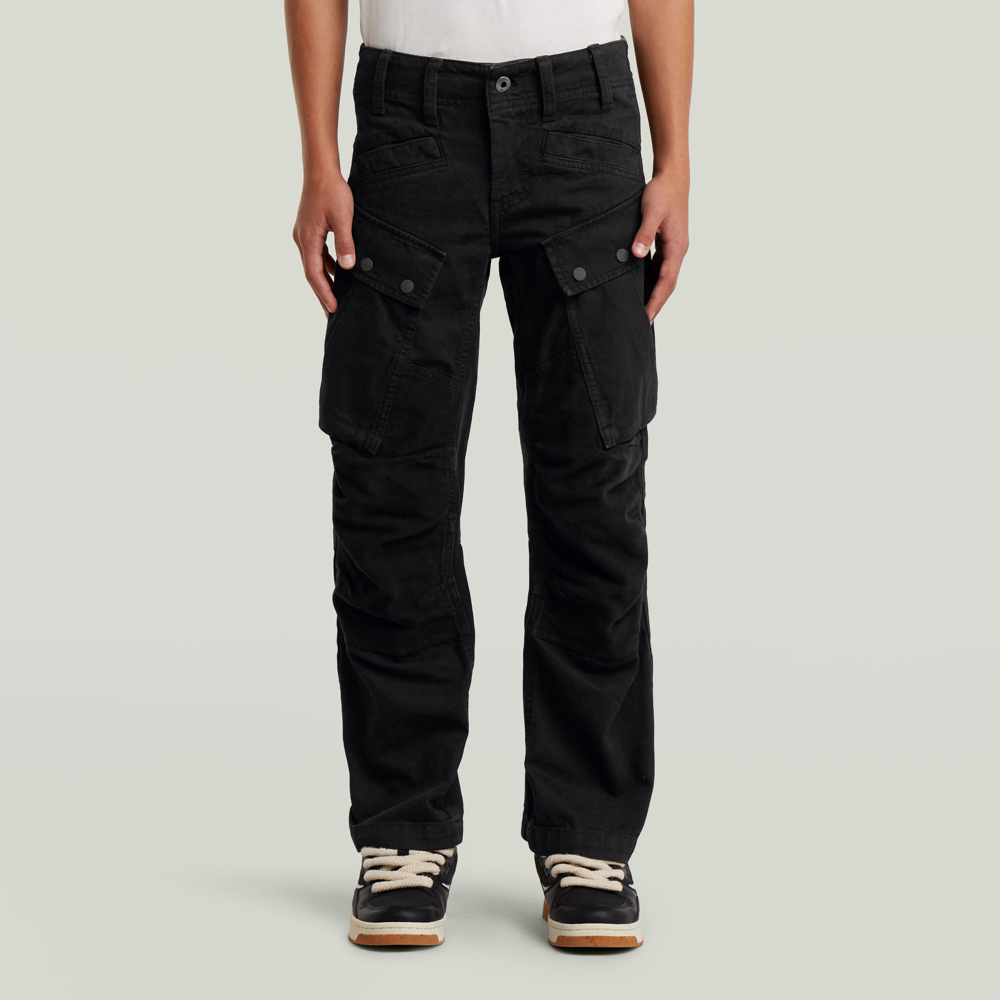 Boys 3D Cargo Regular Straight Hose - Schwarz - jungen