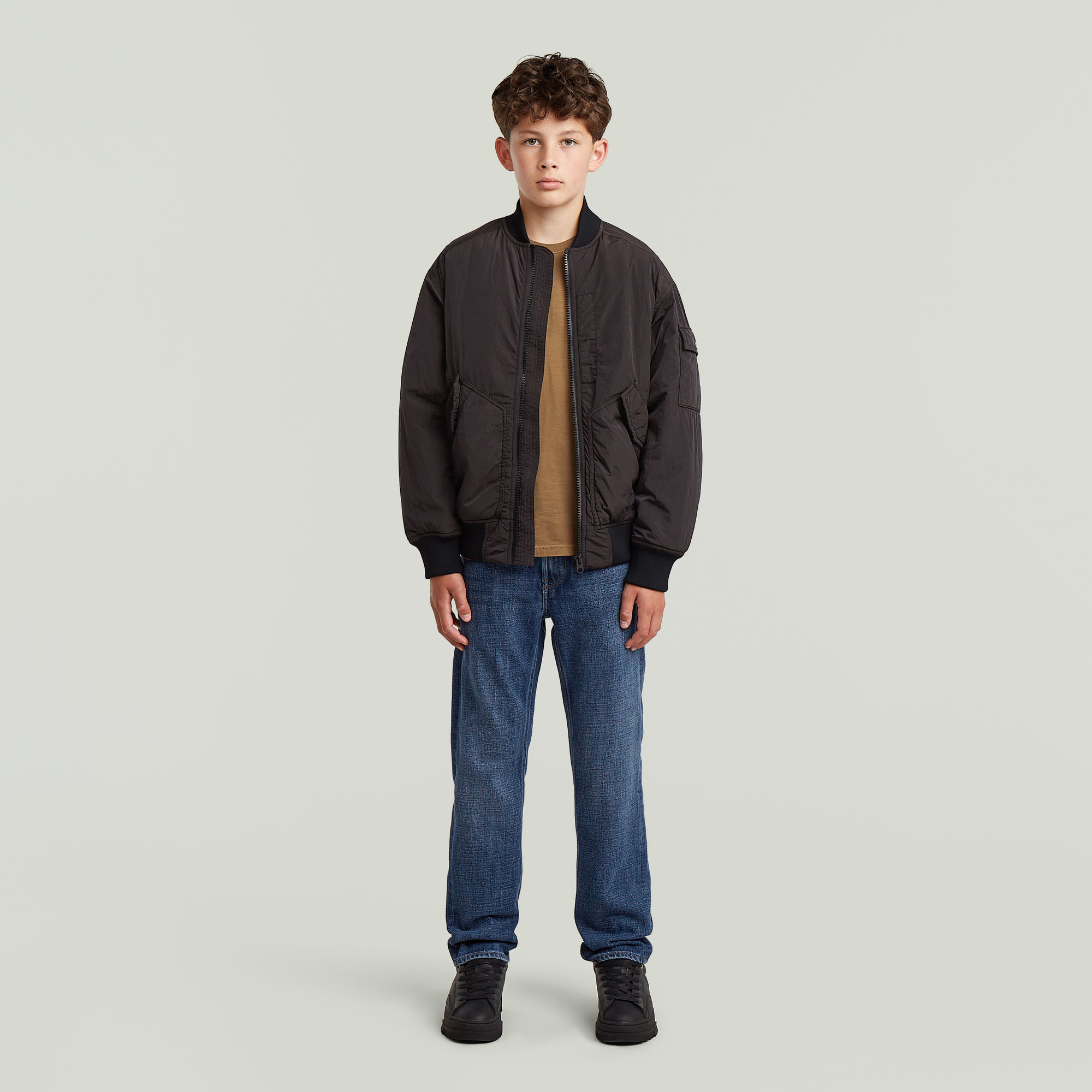 Thumbnail - Boys Mosa Straight Jeans - Mittelblau - jungen