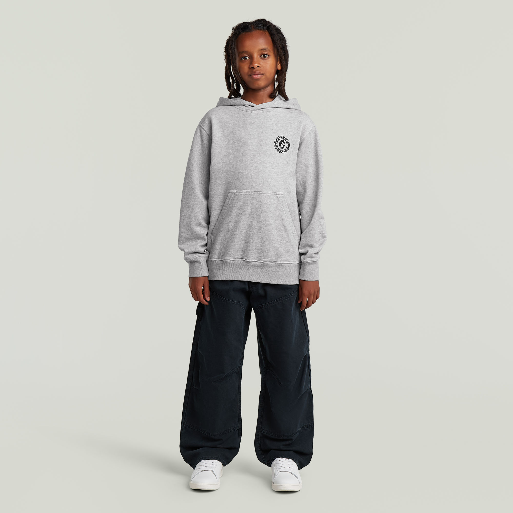 Thumbnail - Boys Bren Hooded Sweatshirt - Grau - jungen