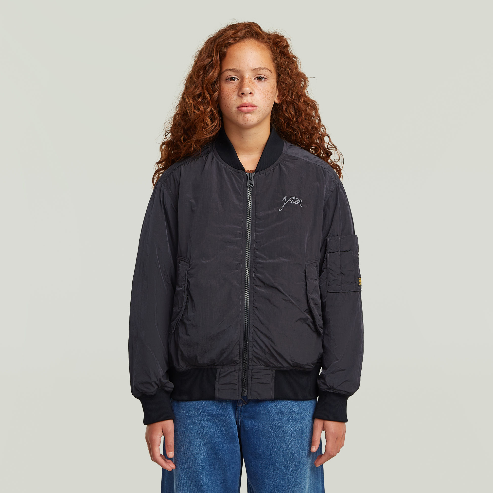 Girls Bomber Padded Jacke - Dunkelblau - mädchen