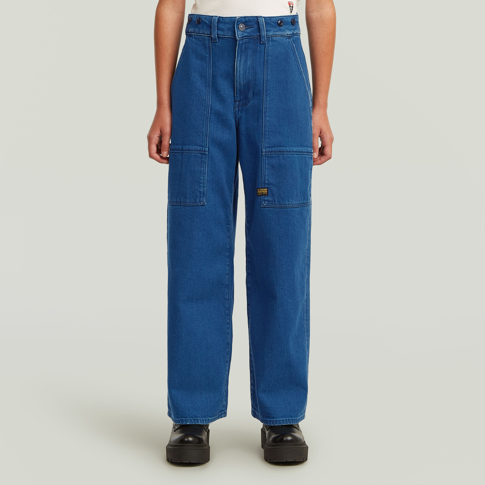 

Barrel Utility High Loose Jeans voor meisjes - Midden blauw - meisjes