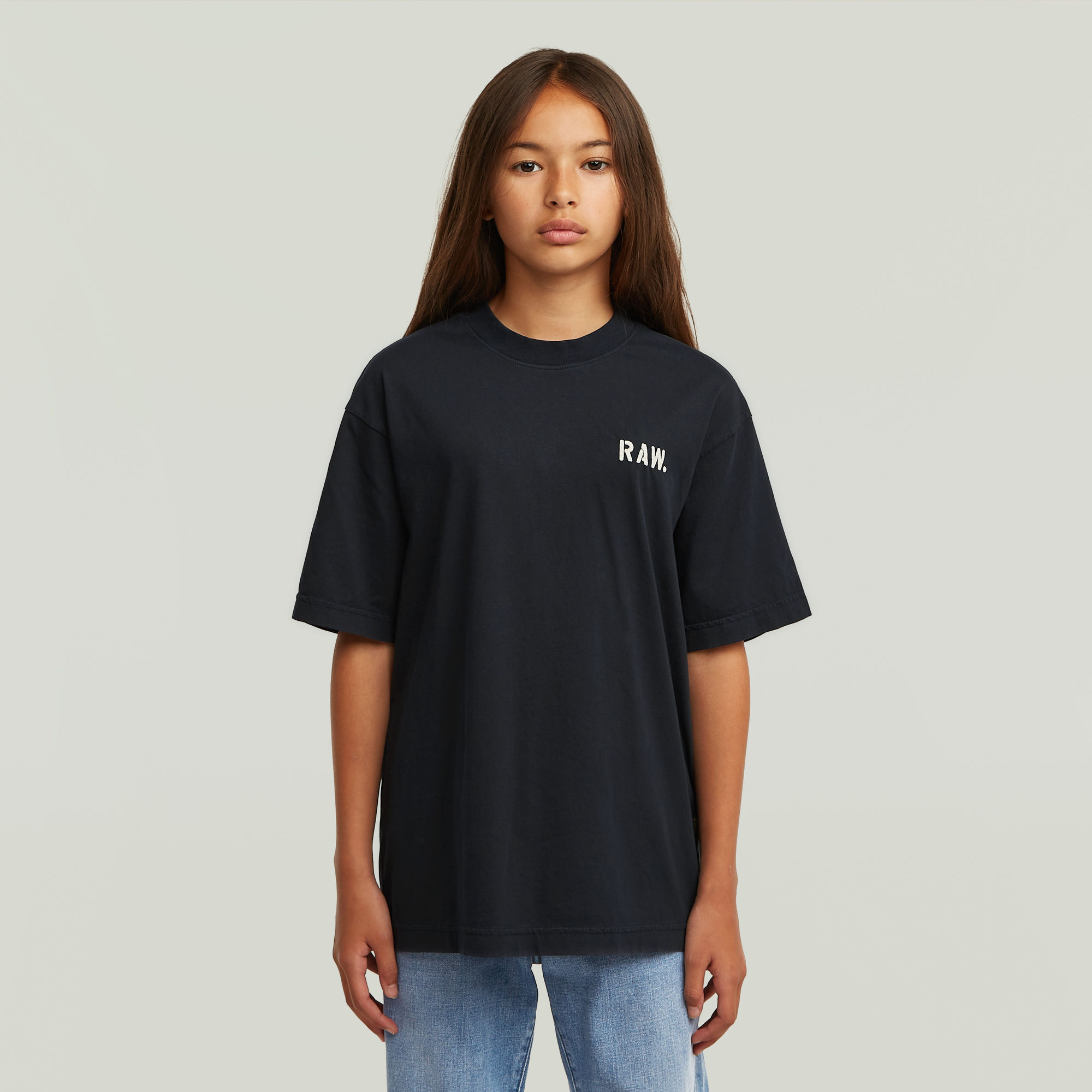 G-Star RAW T-shirt Oversized voor meisjes - Donkerblauw - meisjes