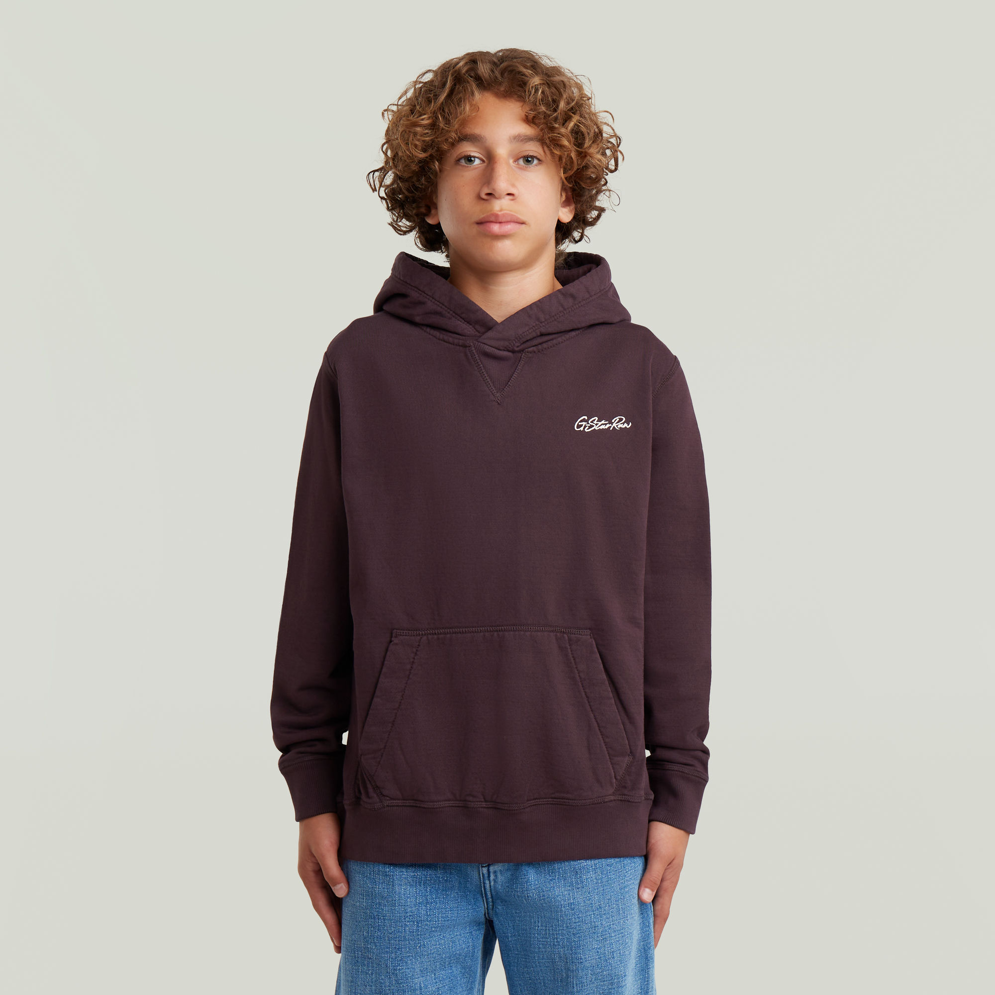 Boys Premium Core Hooded Sweatshirt - Braun - jungen