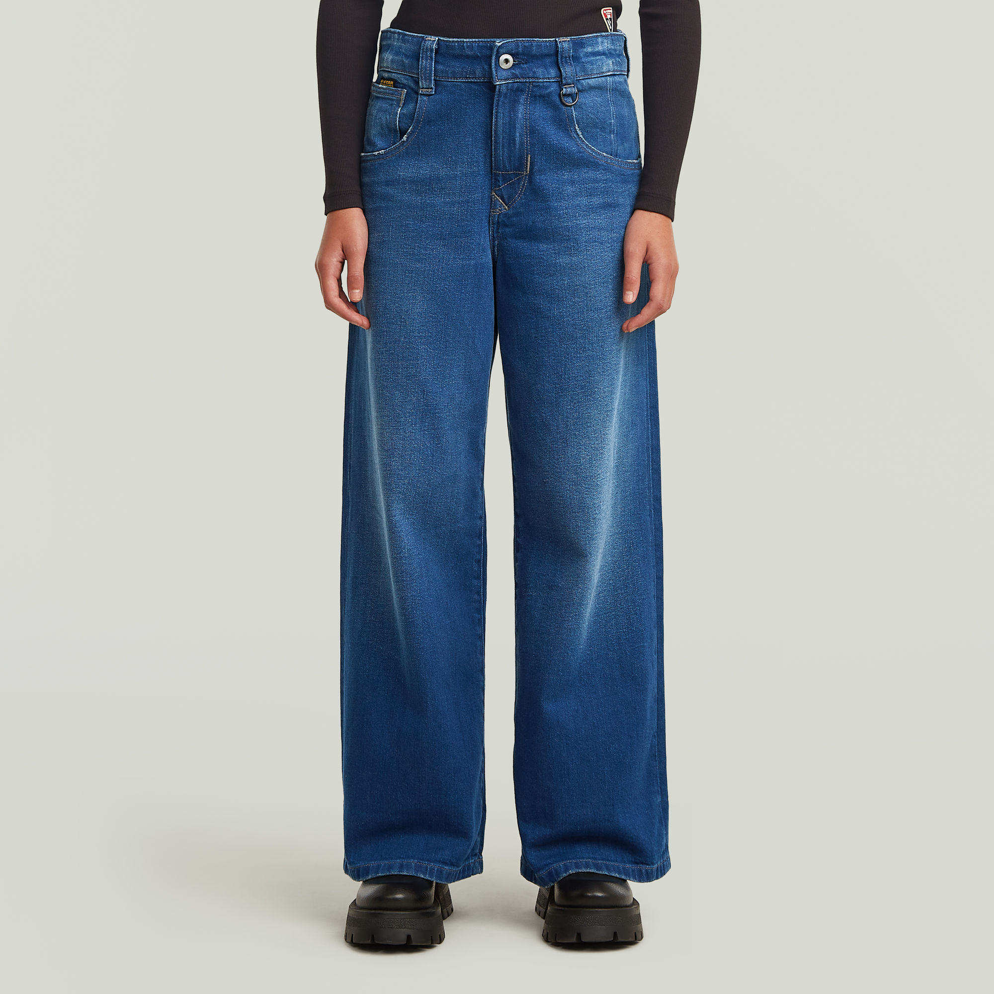 

Skater High Loose Jeans voor meisjes - Donkerblauw - meisjes