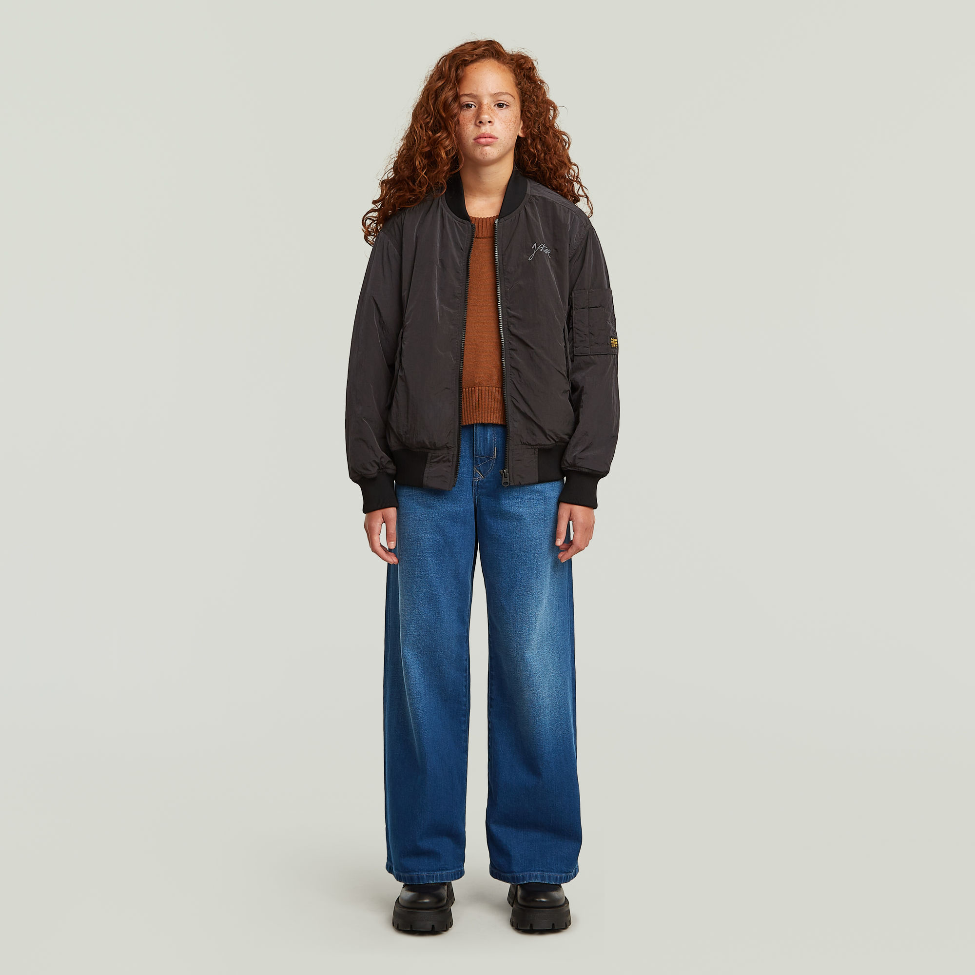 Thumbnail - Girls Skater High Loose Jeans - Dunkelblau - mädchen