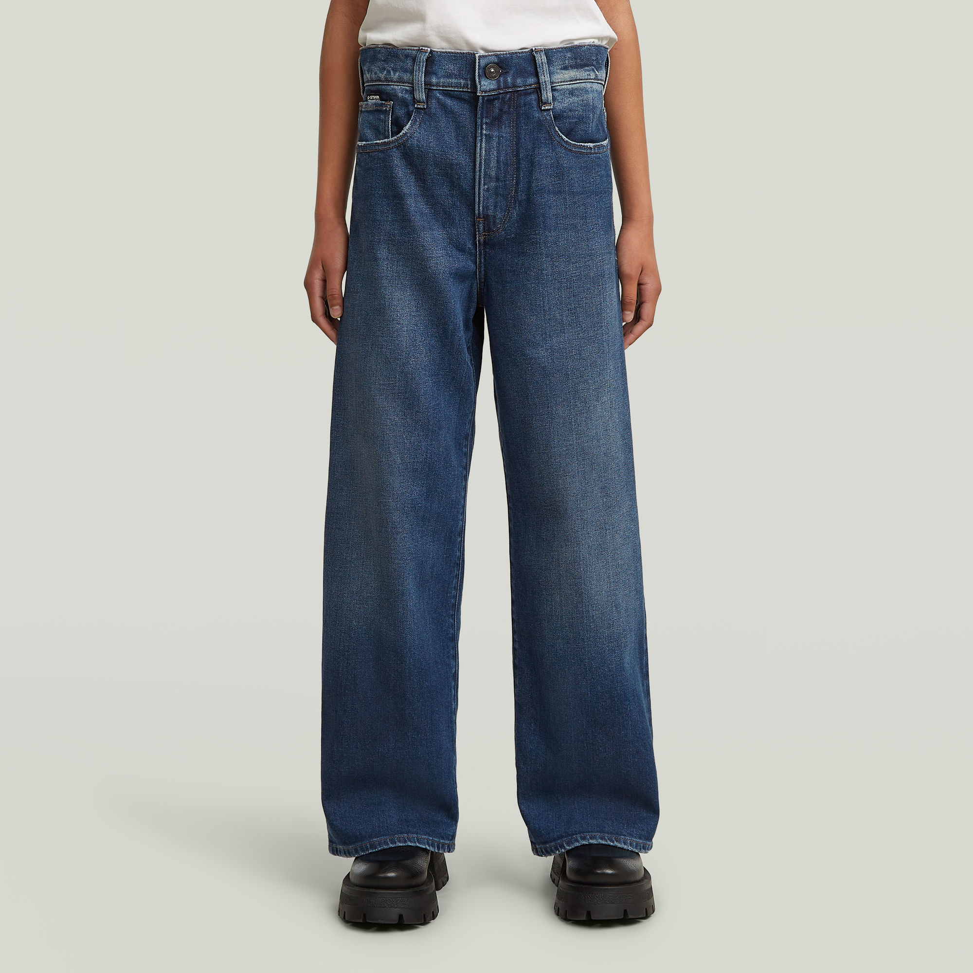 Girls Deck 2.0 High Loose Jeans - Mittelblau - mädchen