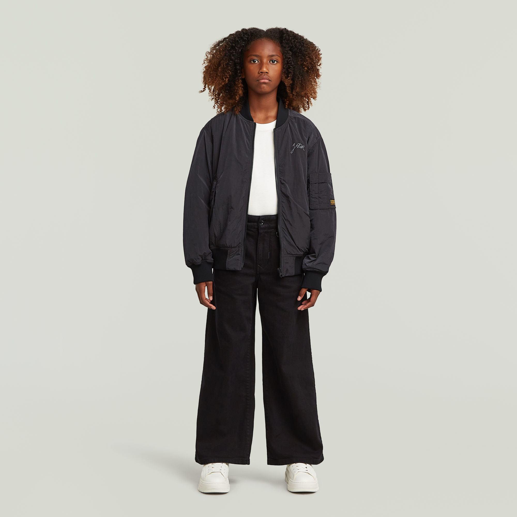 Thumbnail - Girls Icon Skater Chino High Loose Jeans - Dunkelblau - mädchen