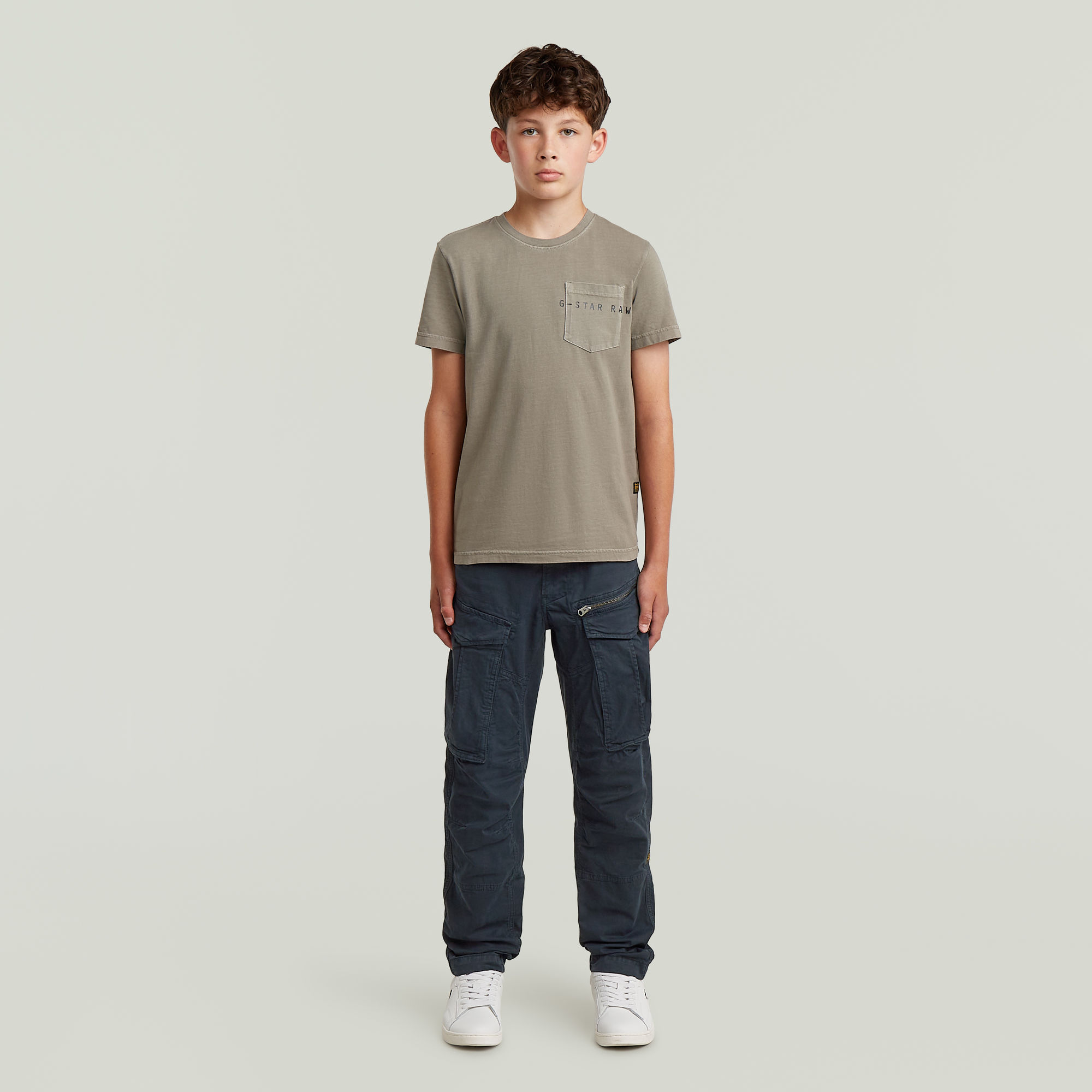 Thumbnail - Boys Base Pocket T-Shirt - Grau - jungen