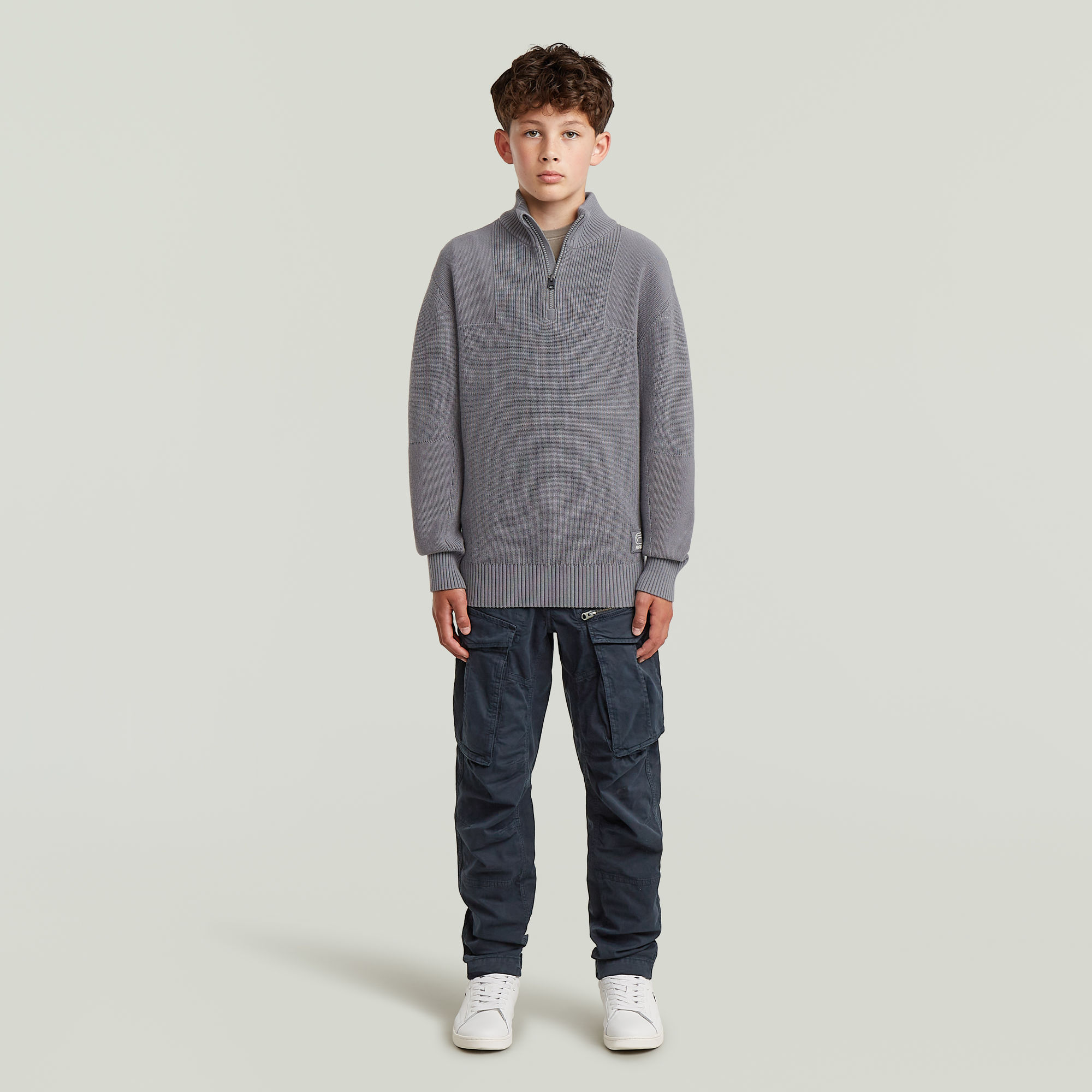 Thumbnail - Boys Rovic Zip 3D Regular Tapered Hose - Dunkelblau - jungen