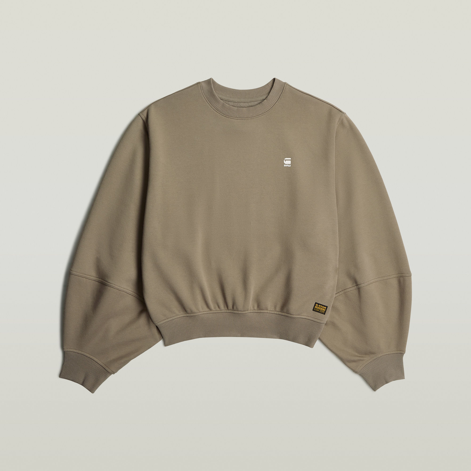 G-Star RAW Logo Crew Sweater - Beige - Dames