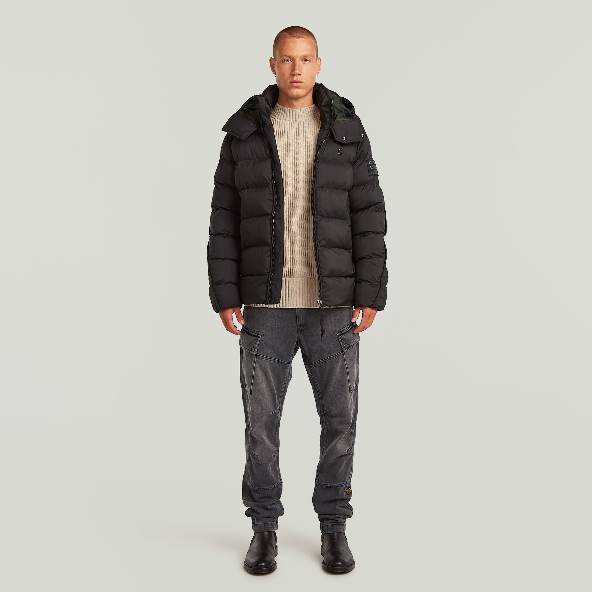 Thumbnail - Roxic Zip Regular Tapered Jeans - Grau - Herren