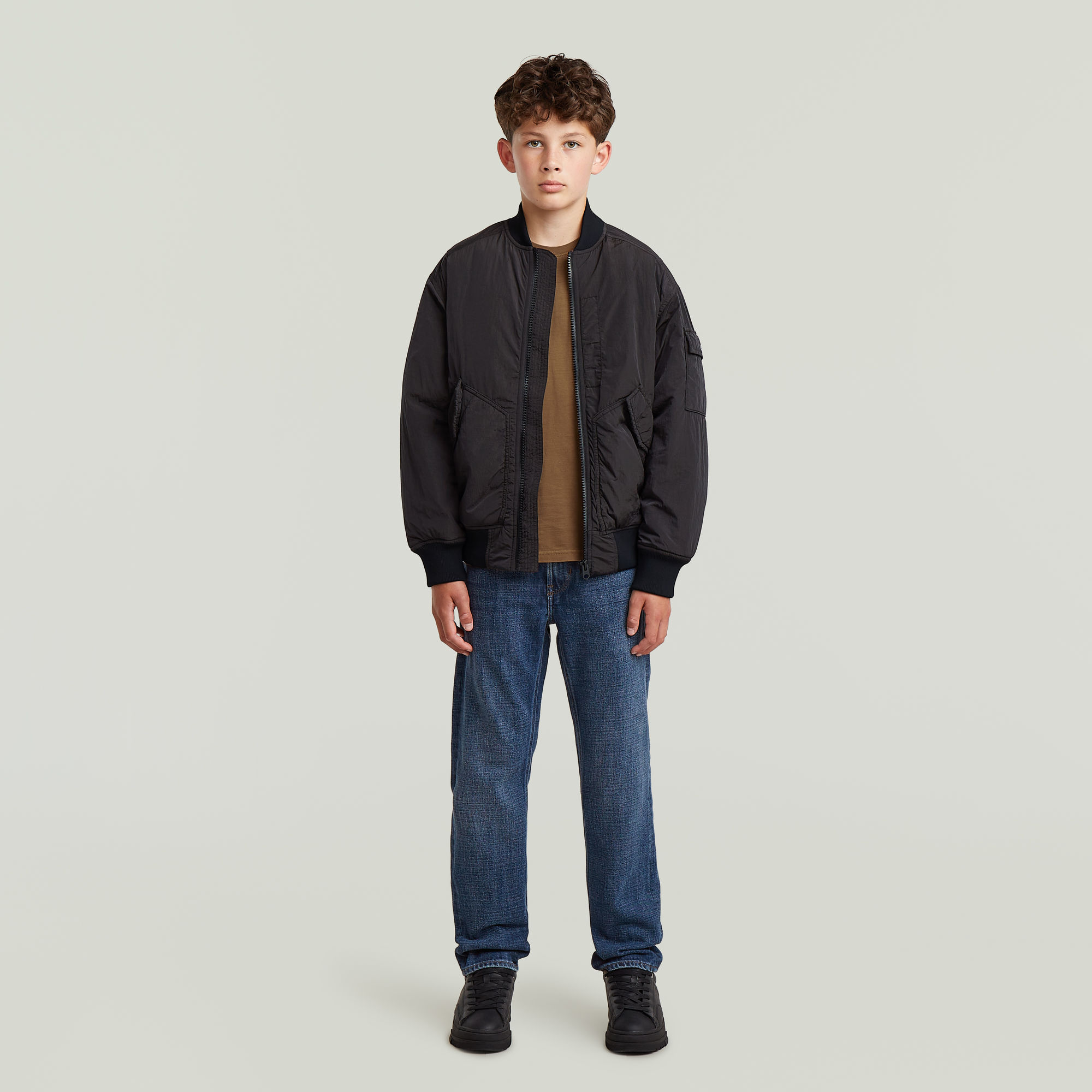 Thumbnail - Boys Bomberjacke - Schwarz - jungen