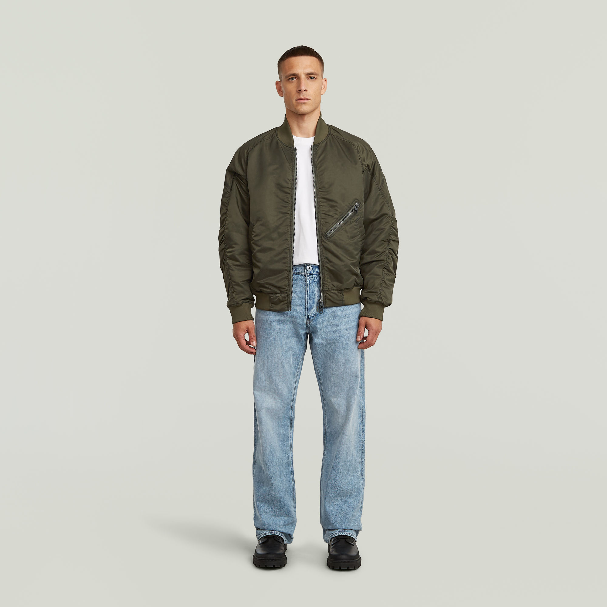 Thumbnail - Deeggie Relaxed Straight Jeans - Hellblau - Herren