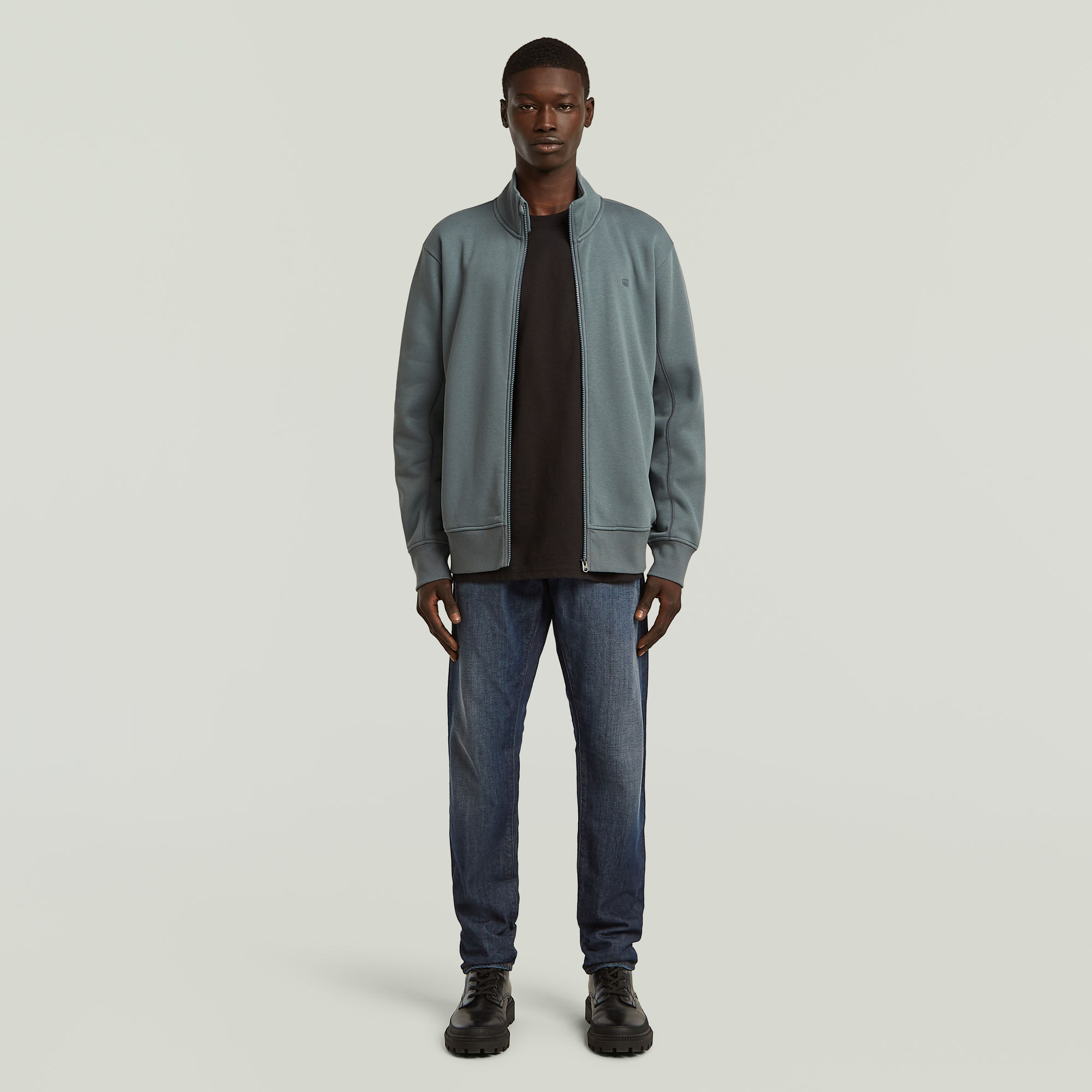 Thumbnail - Track Jacket Sweatshirt - Grau - Herren