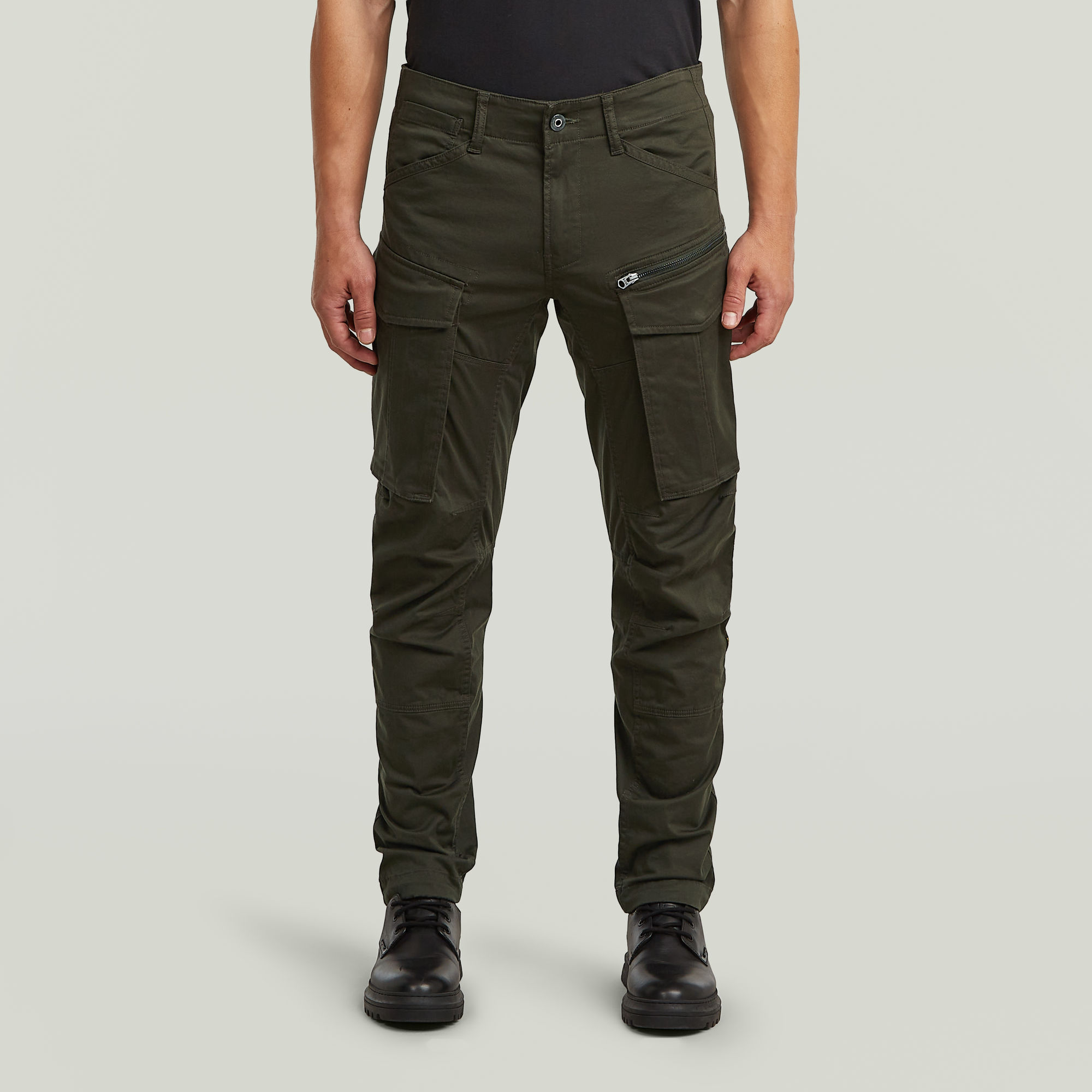 

Rovic Zip 3D Straight Tapered Pant - Grijs - Heren