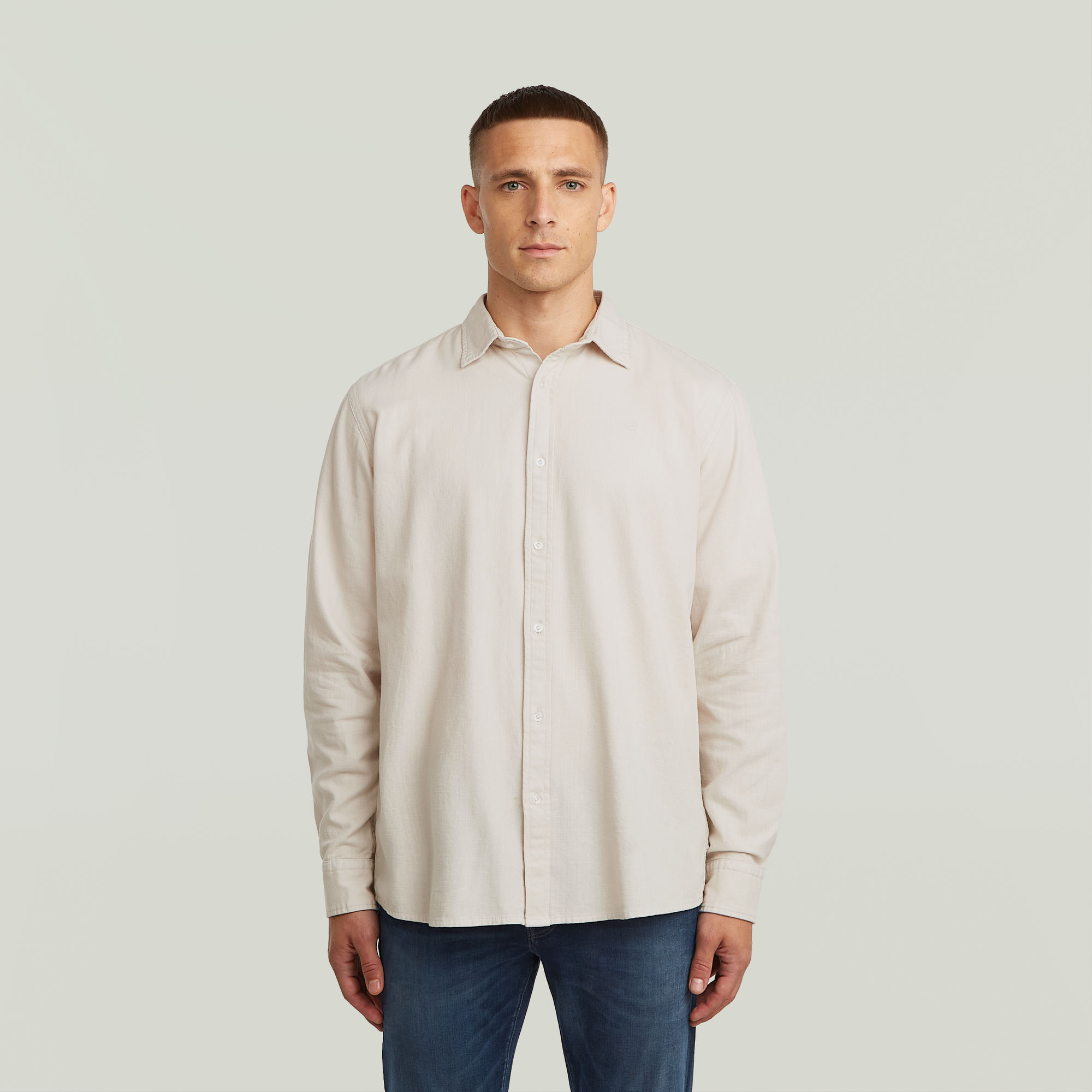 

Clean Regular Shirt - Beige - Men