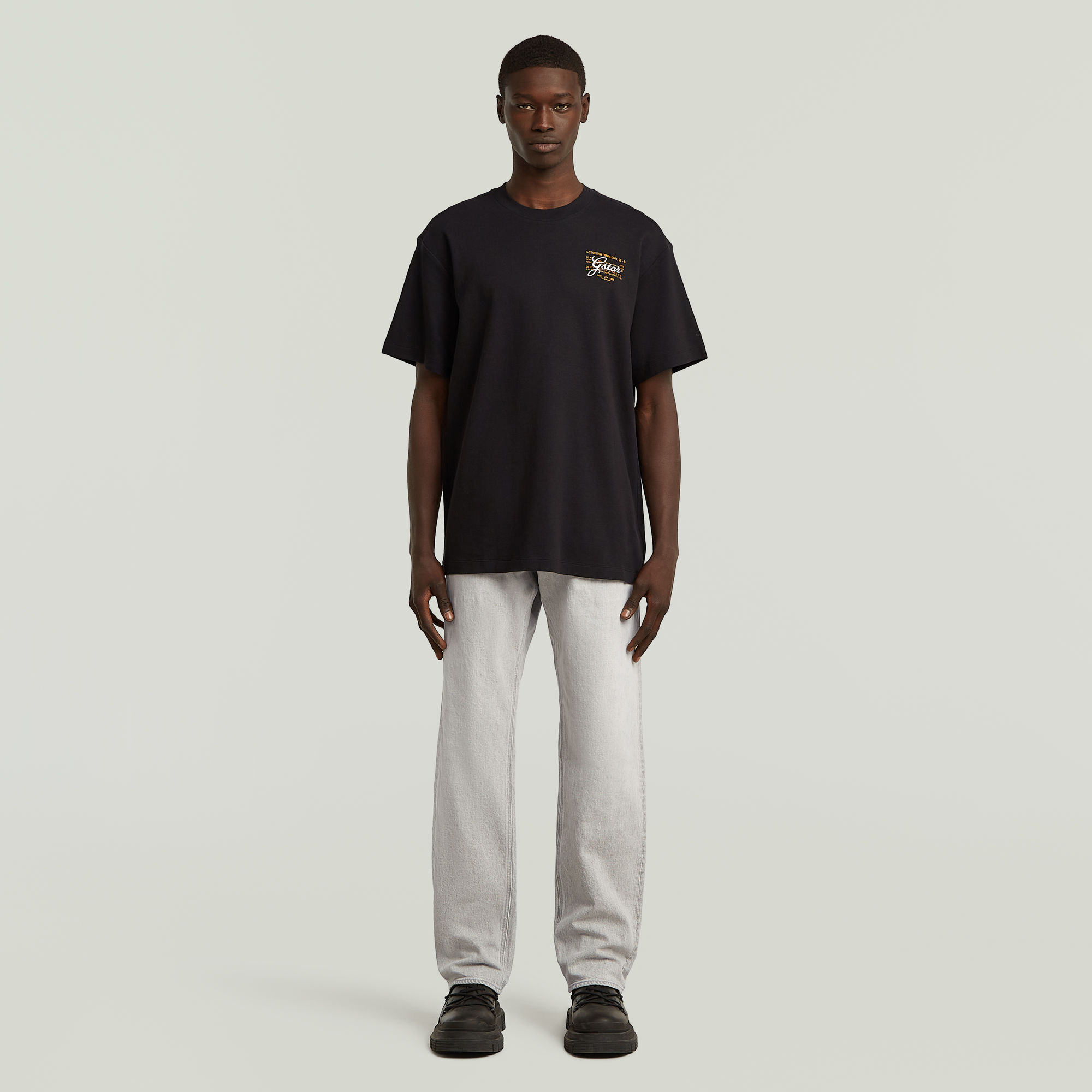 Thumbnail - Script T-Shirt - Schwarz - Herren