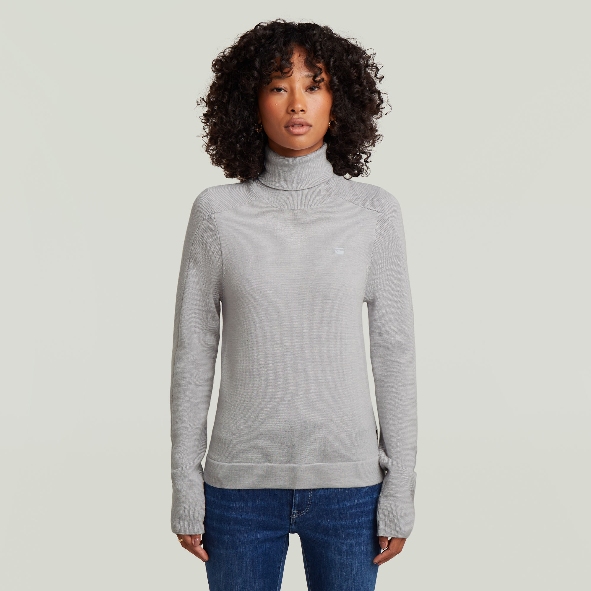 Core Turtle Slim Knit - Hellblau - Damen