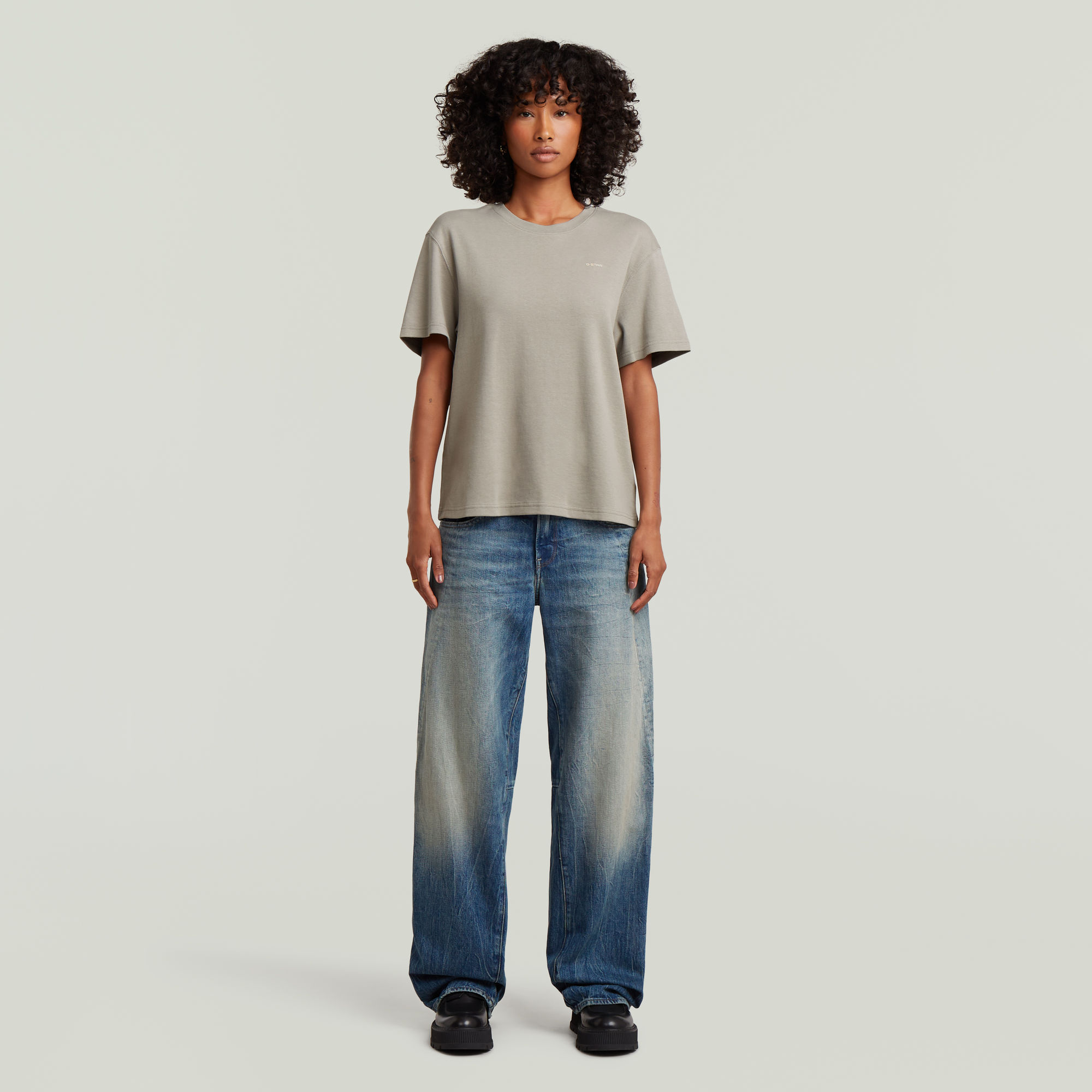 Thumbnail - Logo T-Shirt - Beige - Damen