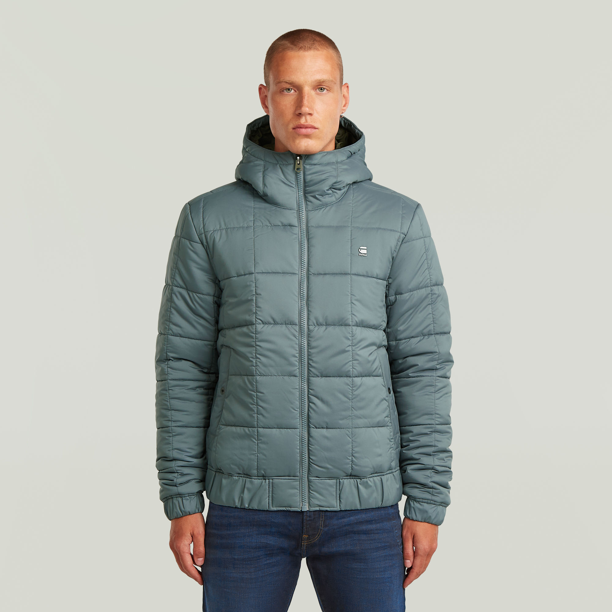 

Meefic Quilted Hooded Jacke - Grau - Herren