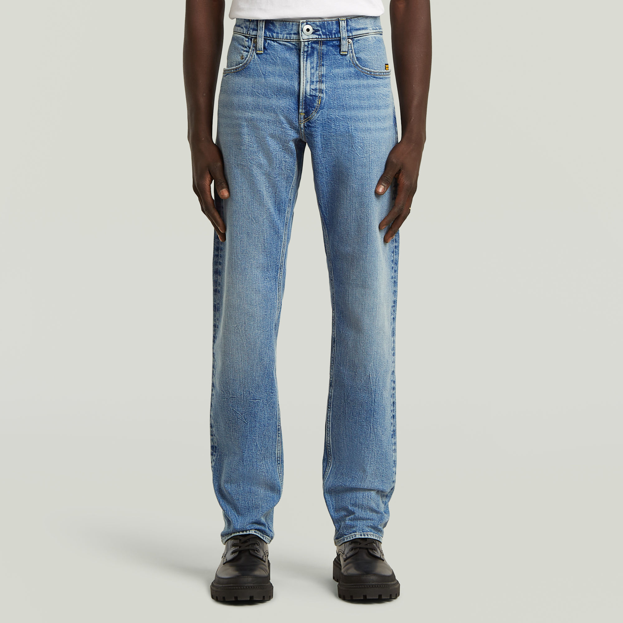 Mosa Straight Jeans - Mittelblau - Herren