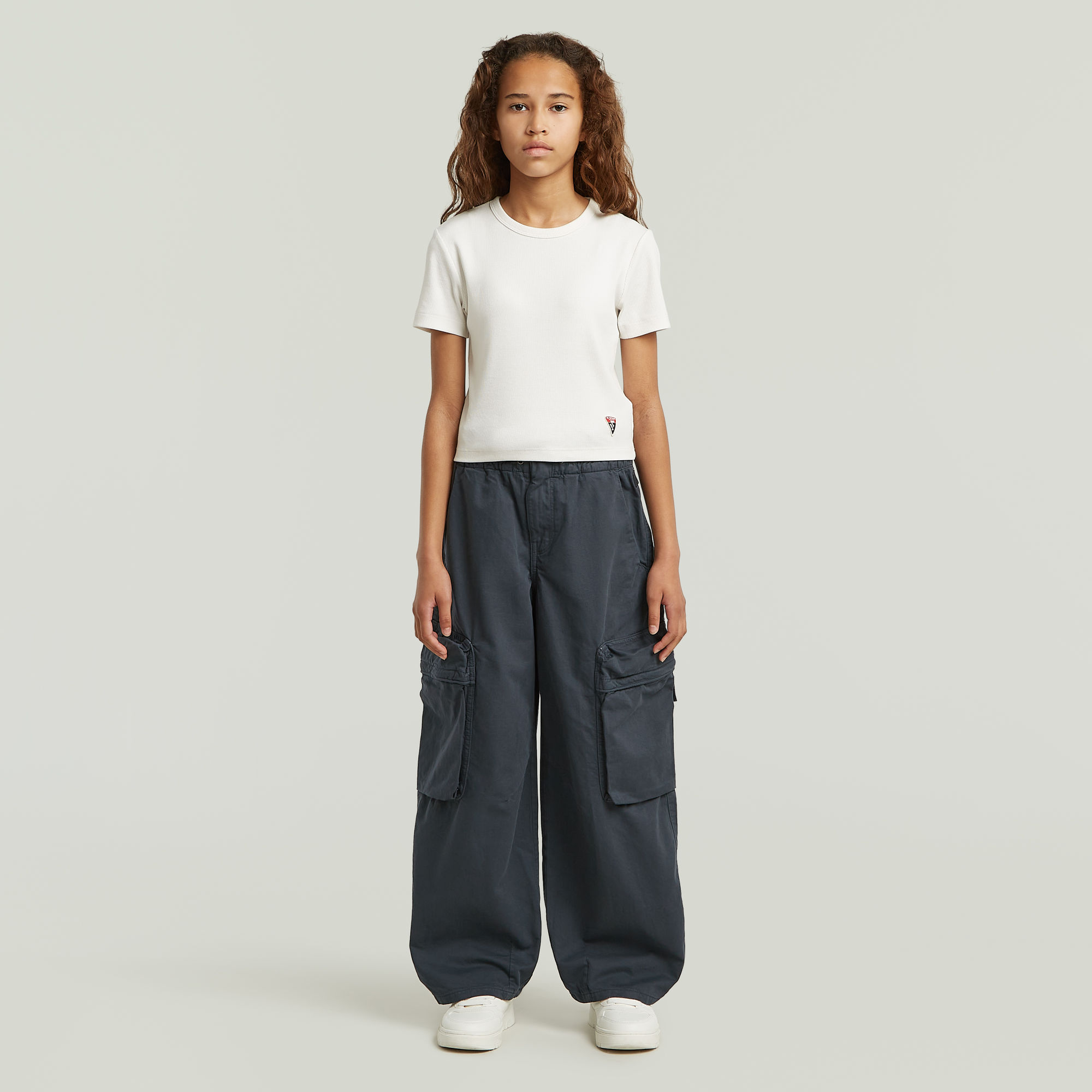 Thumbnail - Girls Mega Cargohose - Dunkelblau - mädchen
