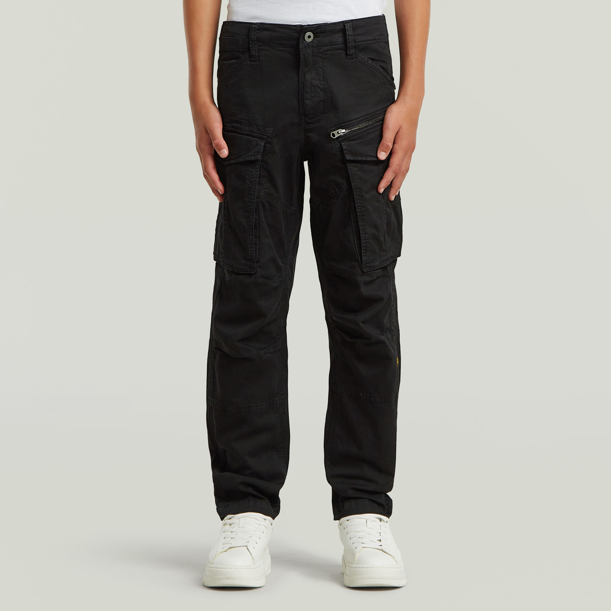 

Boys Rovic Zip 3D Regular Tapered Pants - Black - boys