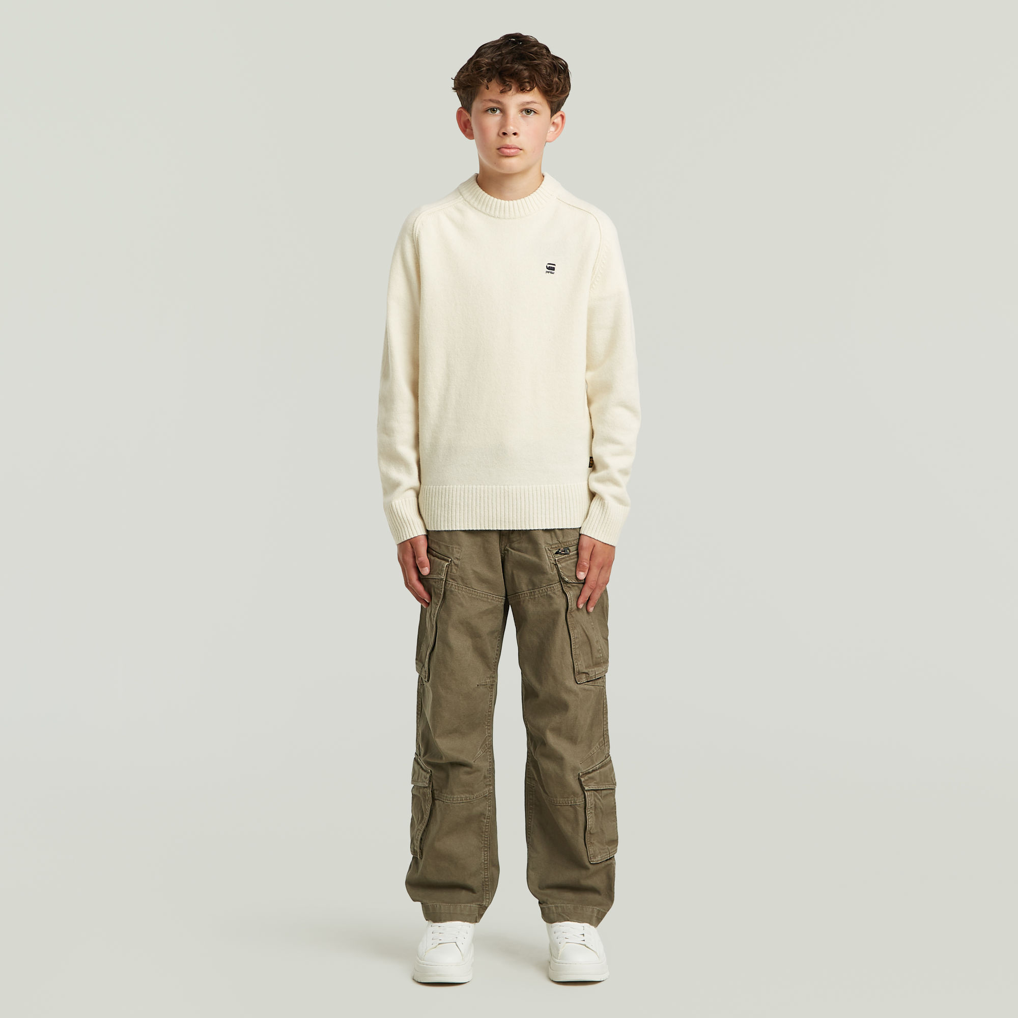 Thumbnail - Boys Rovic Zip 3D Loose Cargohose - Grau - jungen