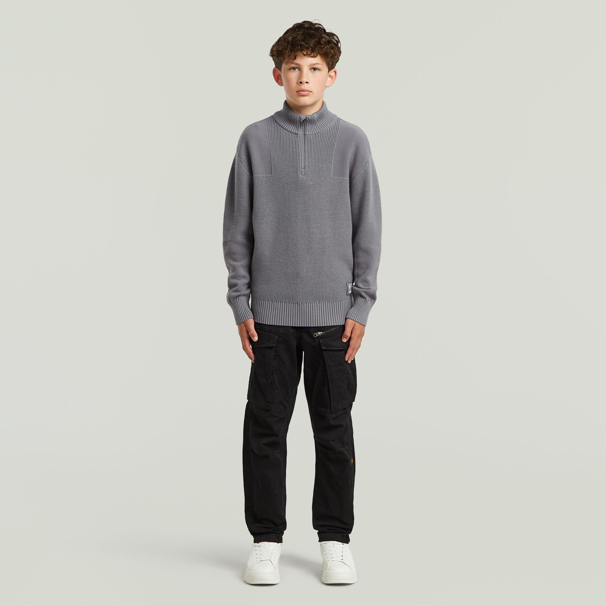 Thumbnail - Boys Rovic Zip 3D Regular Tapered Hose - Schwarz - jungen