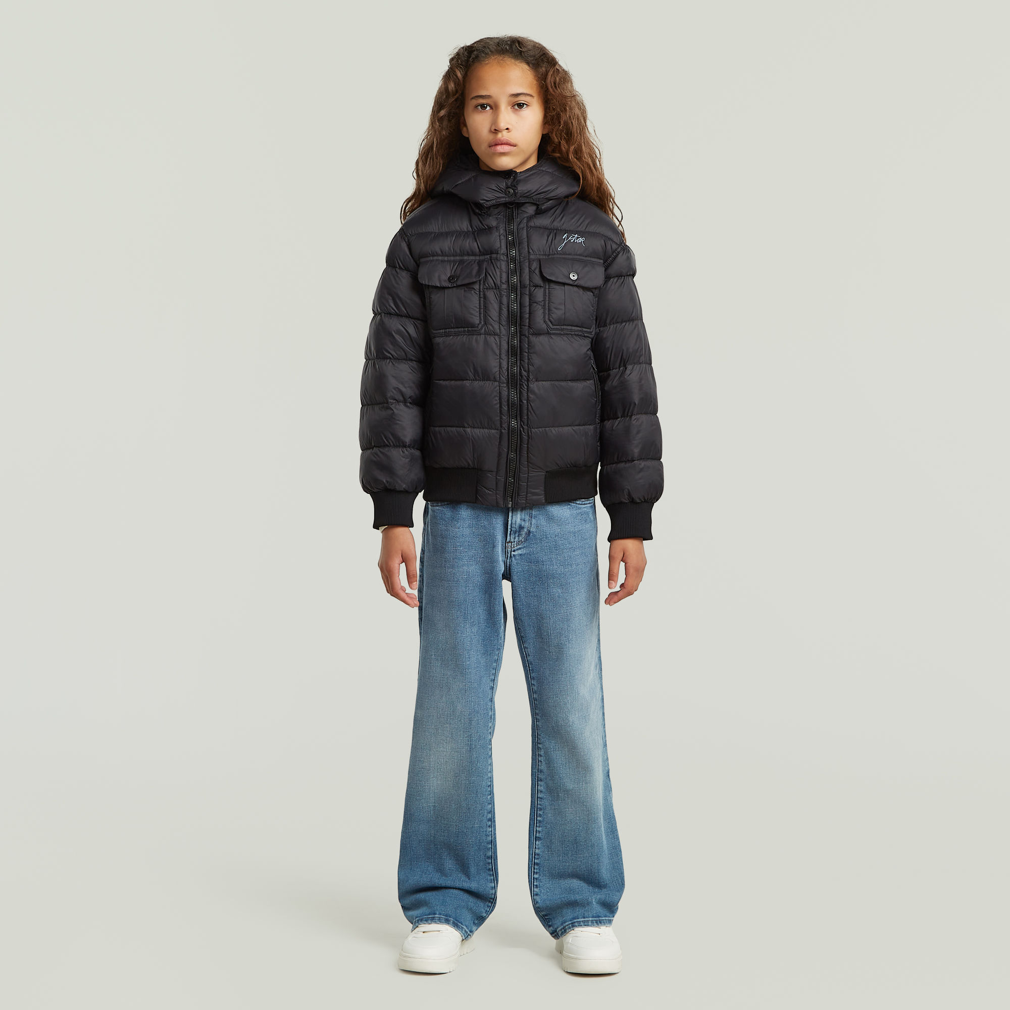 Thumbnail - Girls Hoodie Jacke - Schwarz - mädchen