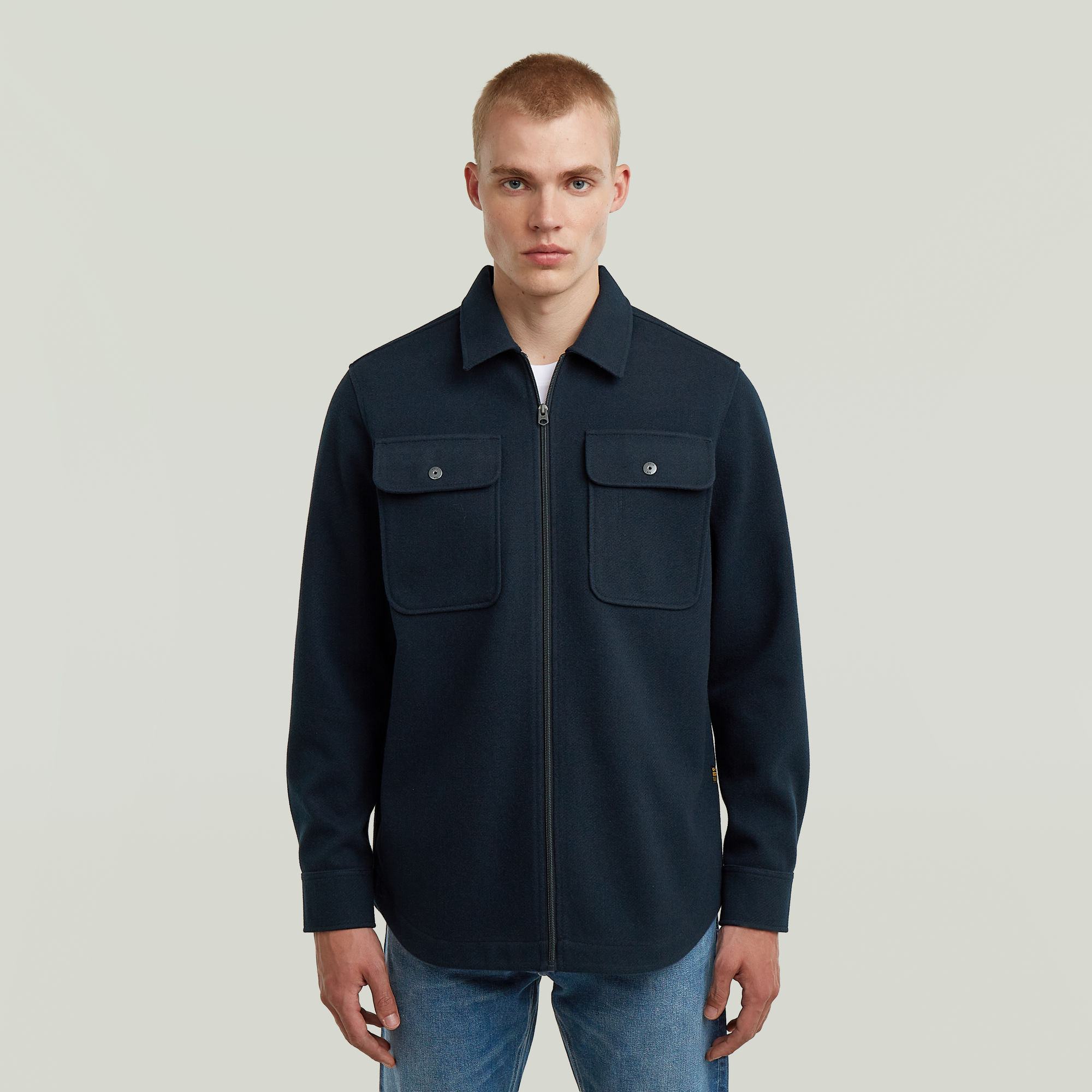 GPO Zip Overshirt - Dunkelblau - Herren
