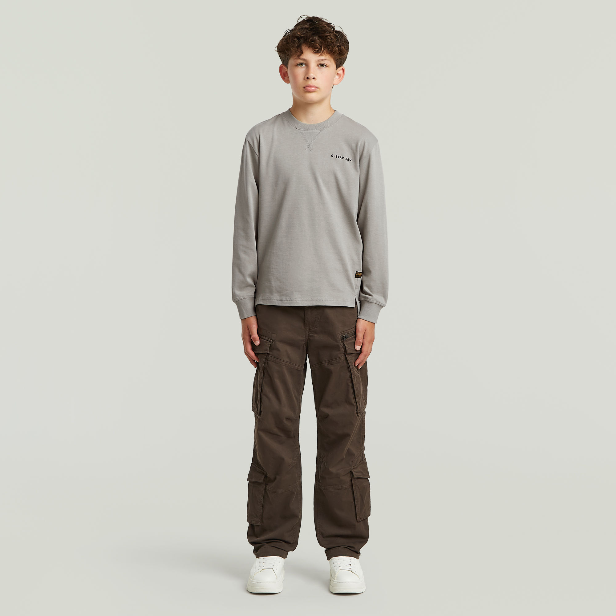 Thumbnail - Boys Rovic Zip 3D Loose Cargohose - Braun - jungen