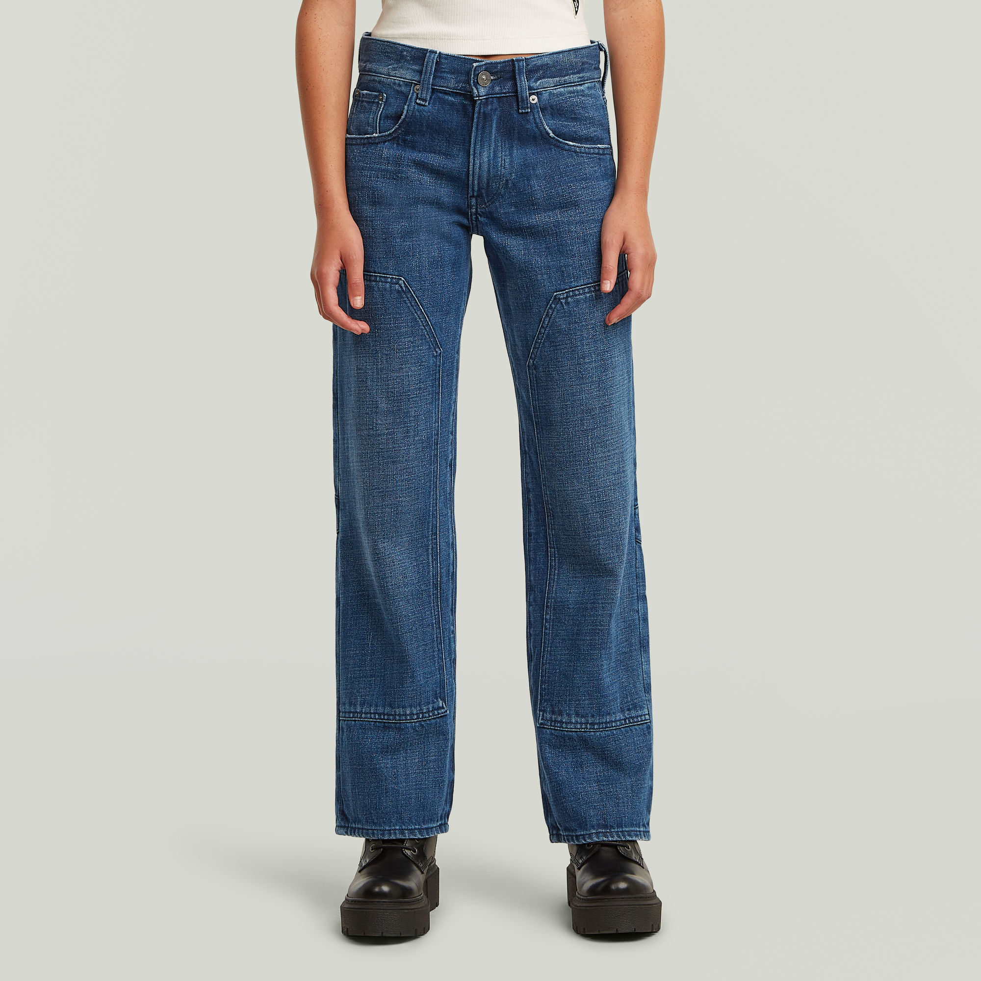 

Bowey 3D Carpenter Loose jeans voor meisjes - Midden blauw - meisjes