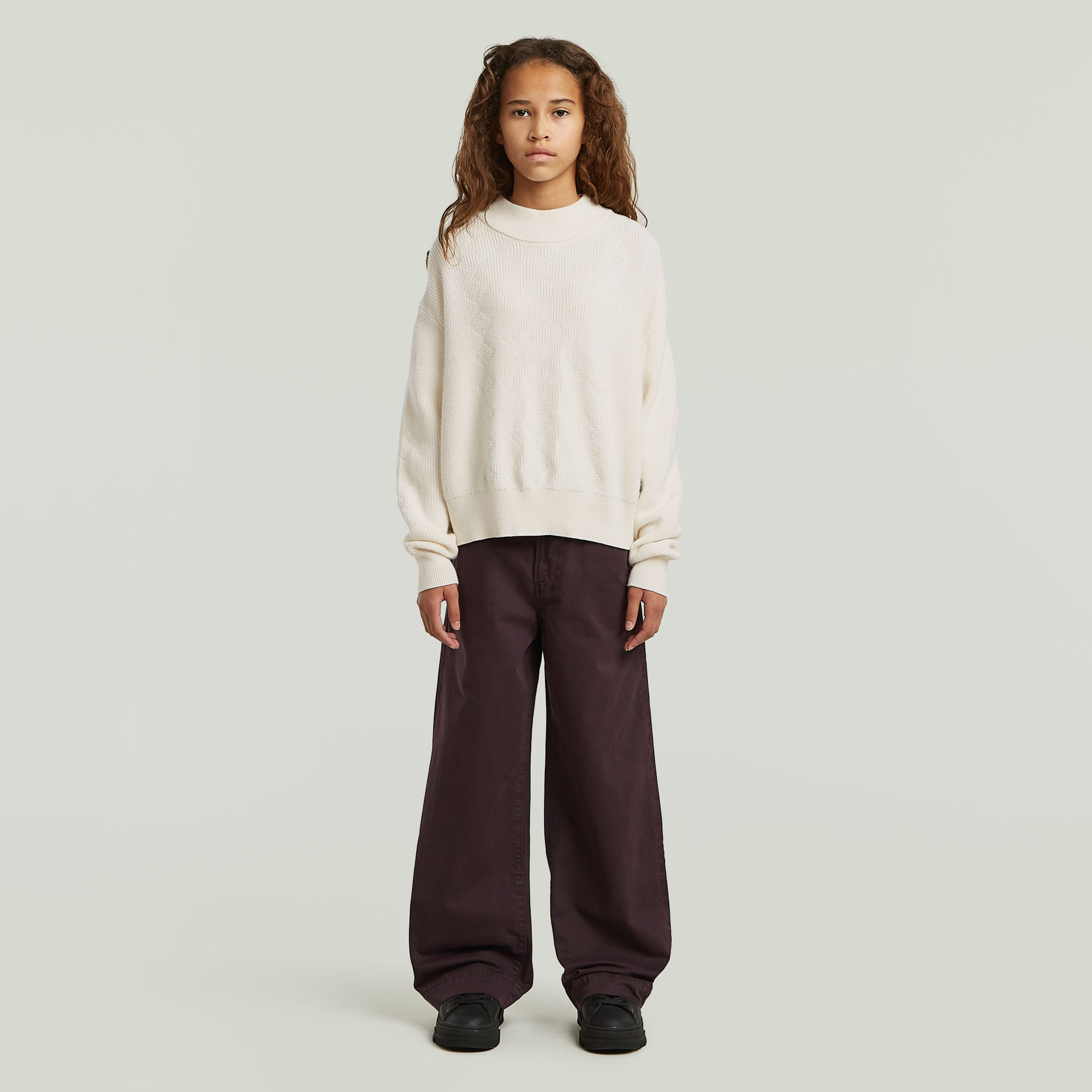 Thumbnail - Girls Deck 2.0 High Loose Chino - Braun - mädchen