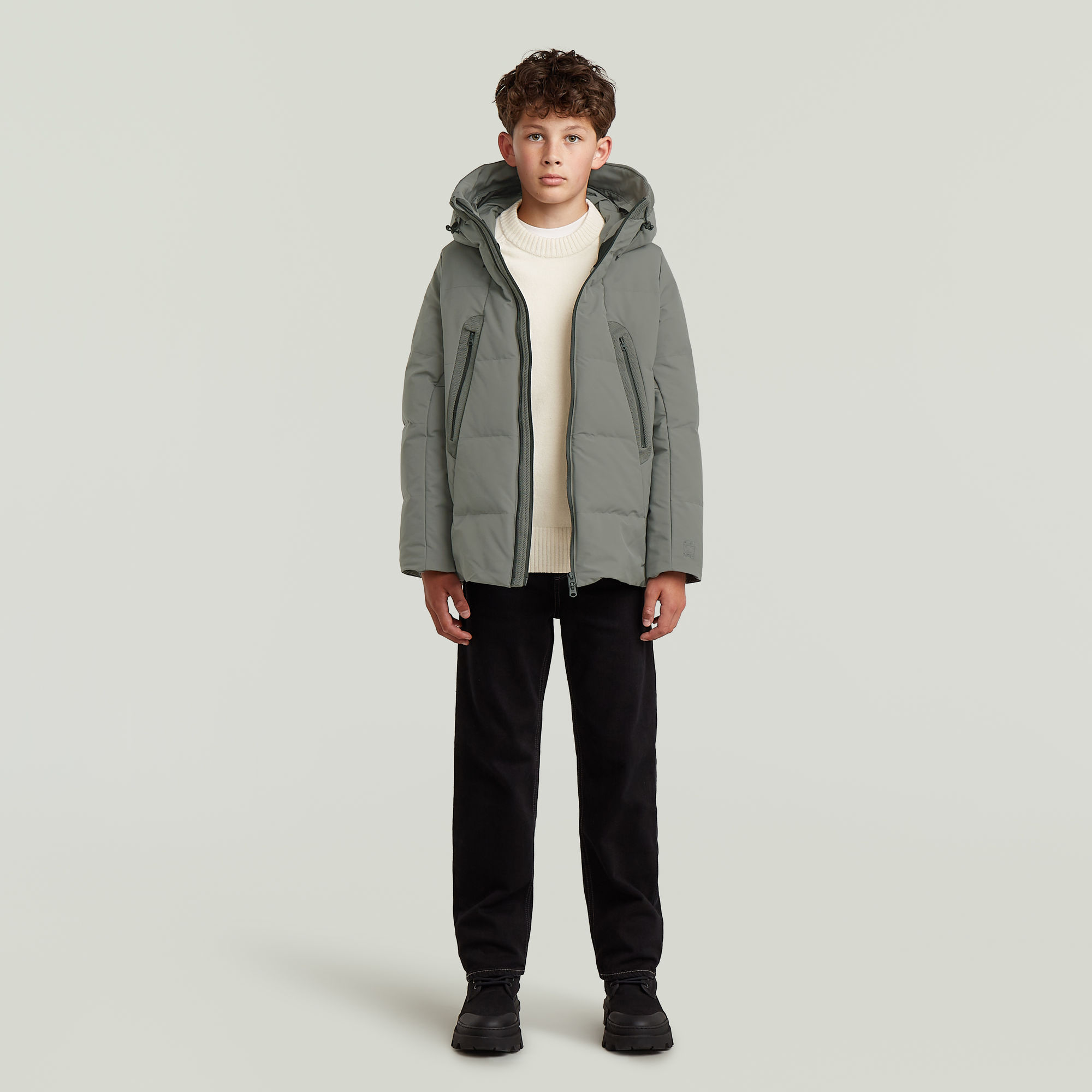 Thumbnail - Boys Cayley Padded Jacke - Grau - jungen