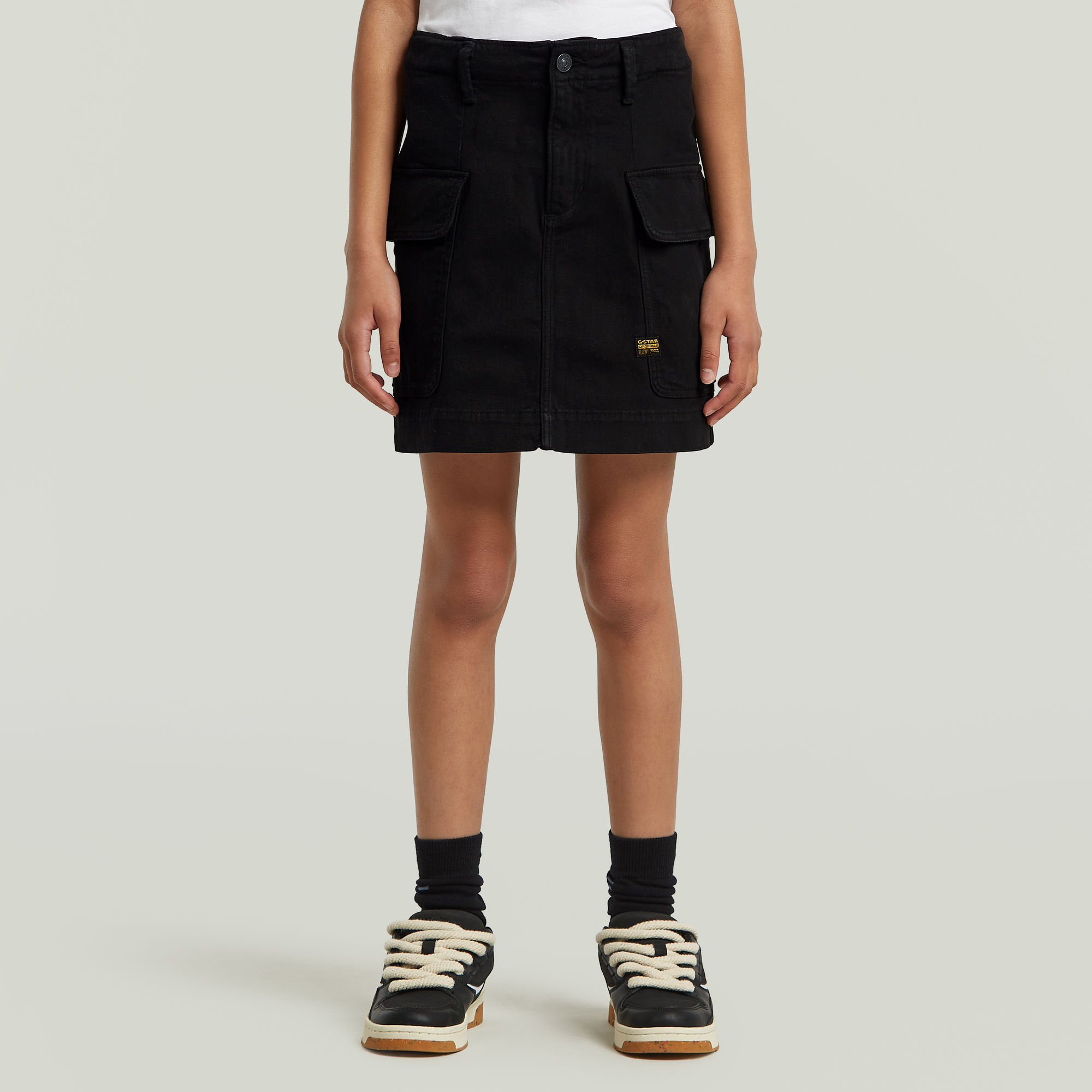 

Girls Cargo Mini Skirt - Black - girls