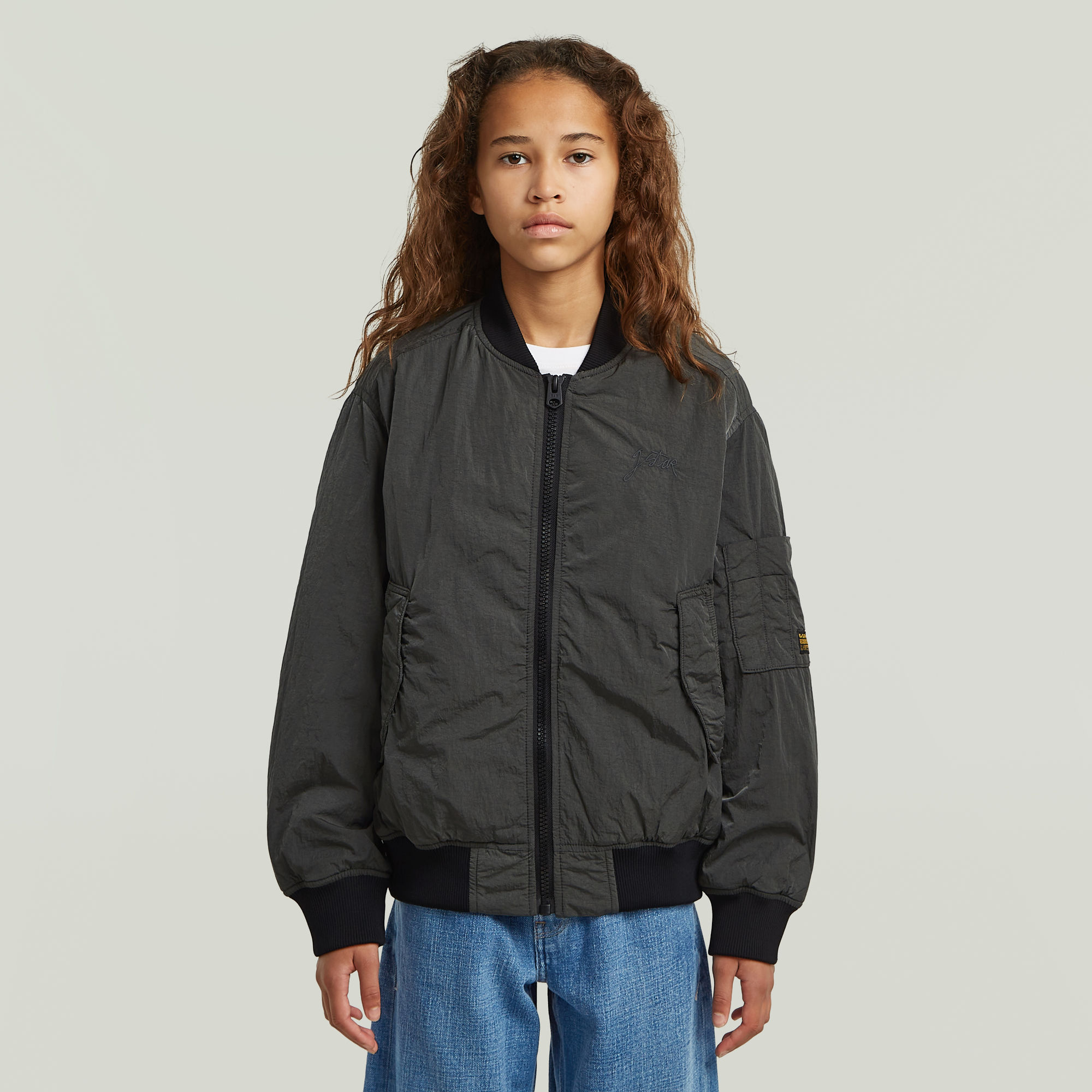 

Girls Bomber Padded Jacke - Dunkelblau - mädchen