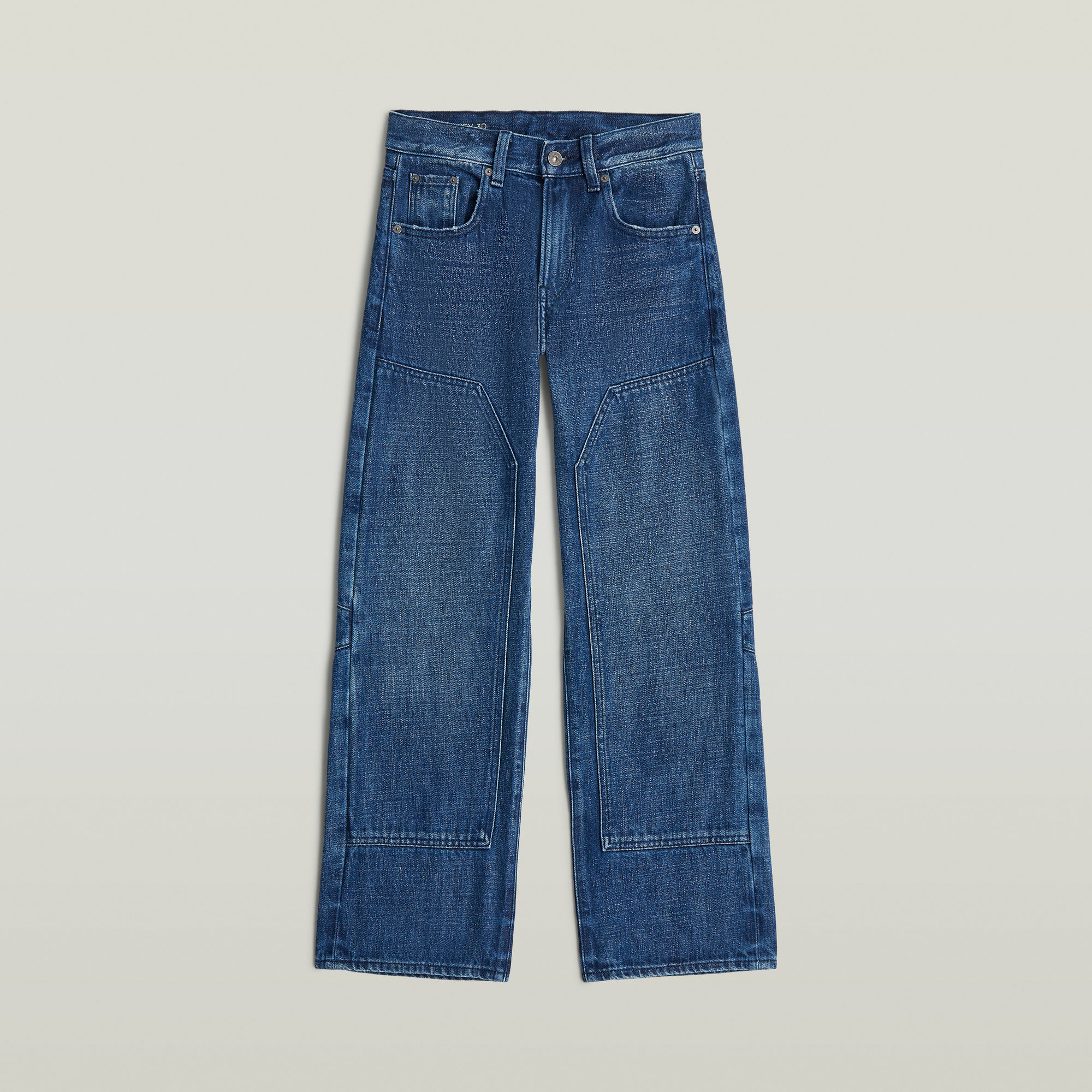 Thumbnail - Girls Bowey 3D Carpenter Loose Hose - Mittelblau - mädchen