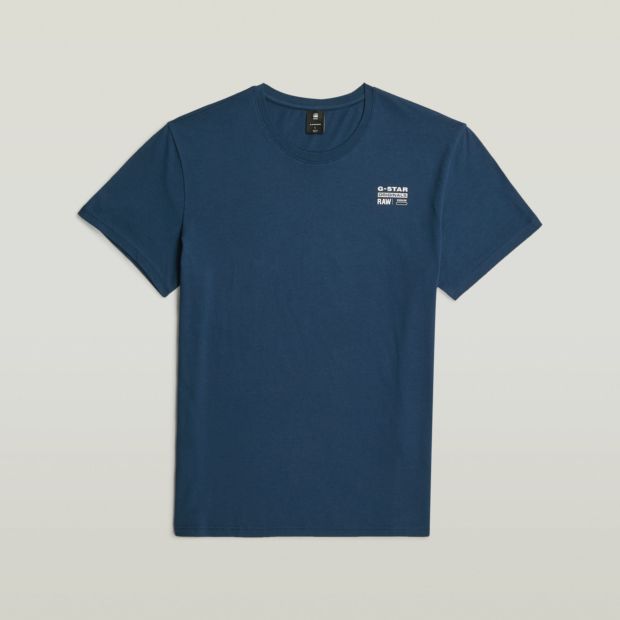 Thumbnail - Chest Logo T-Shirt - Mittelblau - Herren