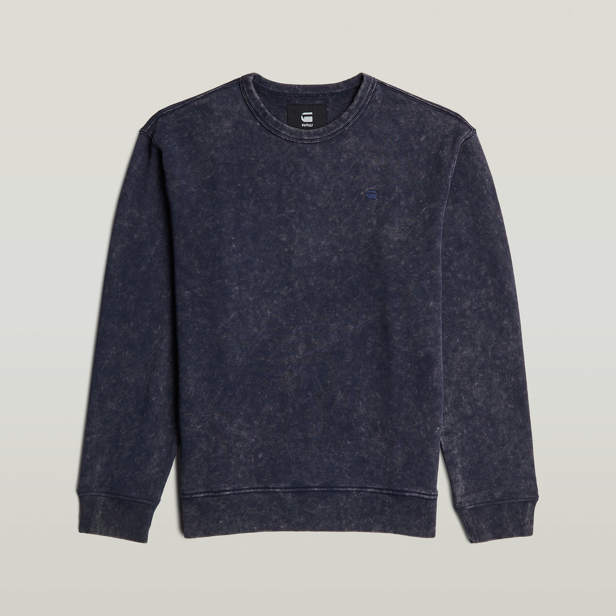 Thumbnail - Washed Sweater - Dunkelblau - Herren