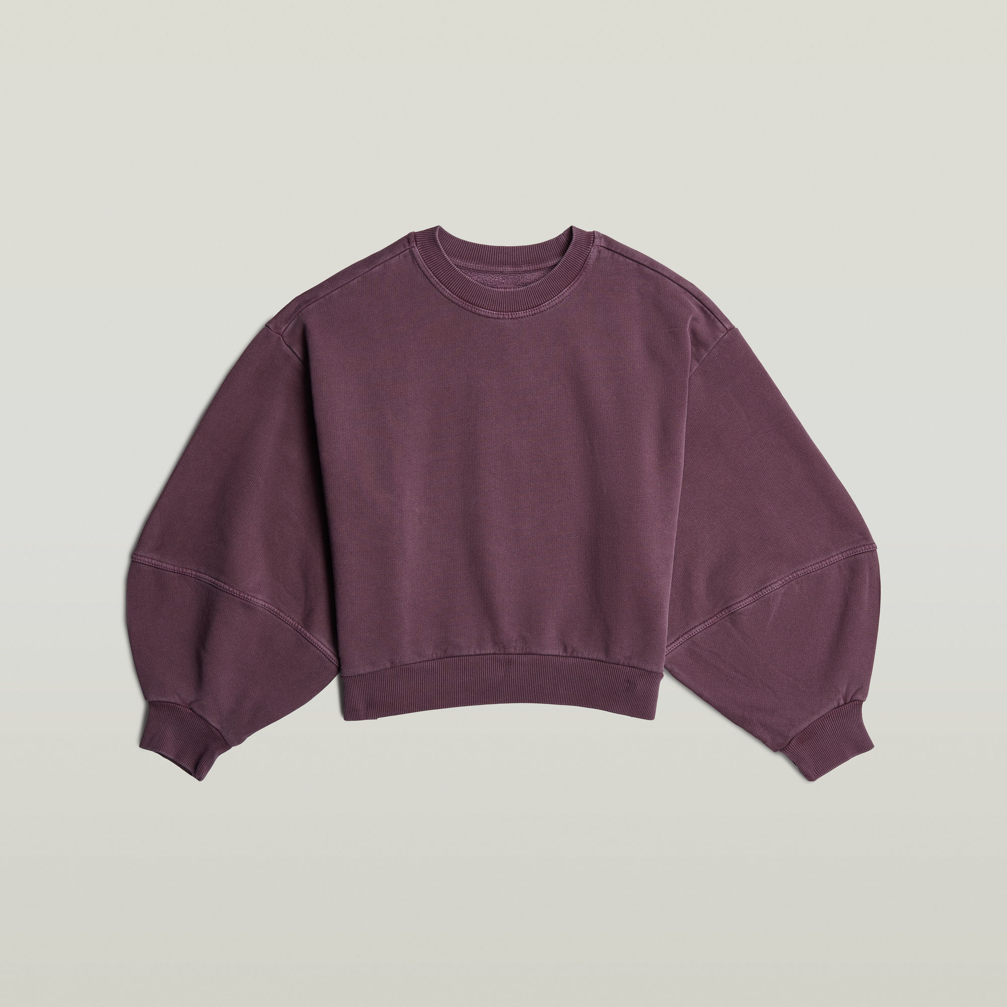 Thumbnail - Overdyed Big Sleeve Oversized Sweater - Rot - Damen