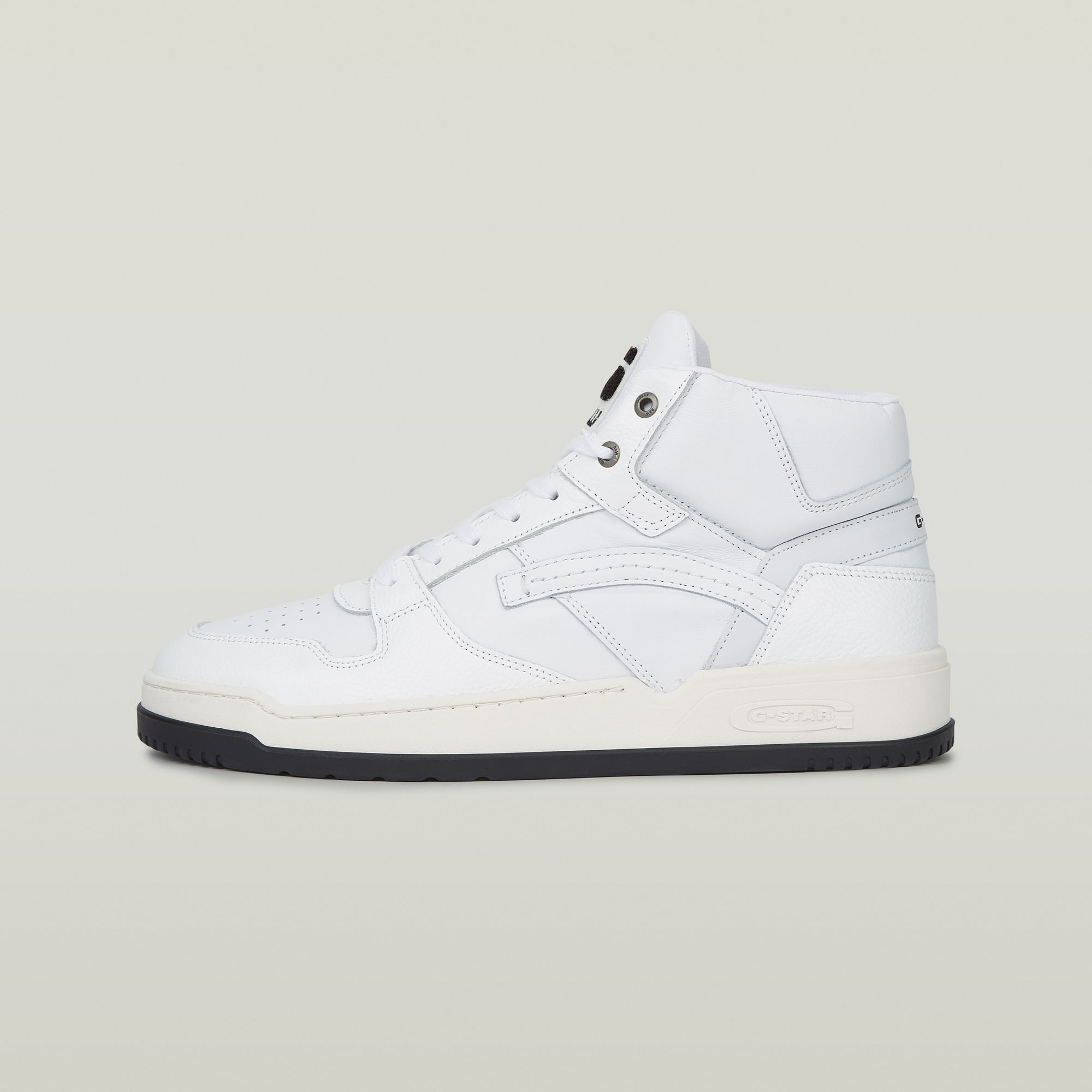 

Grid Mid Lea Sneakers - White - Men