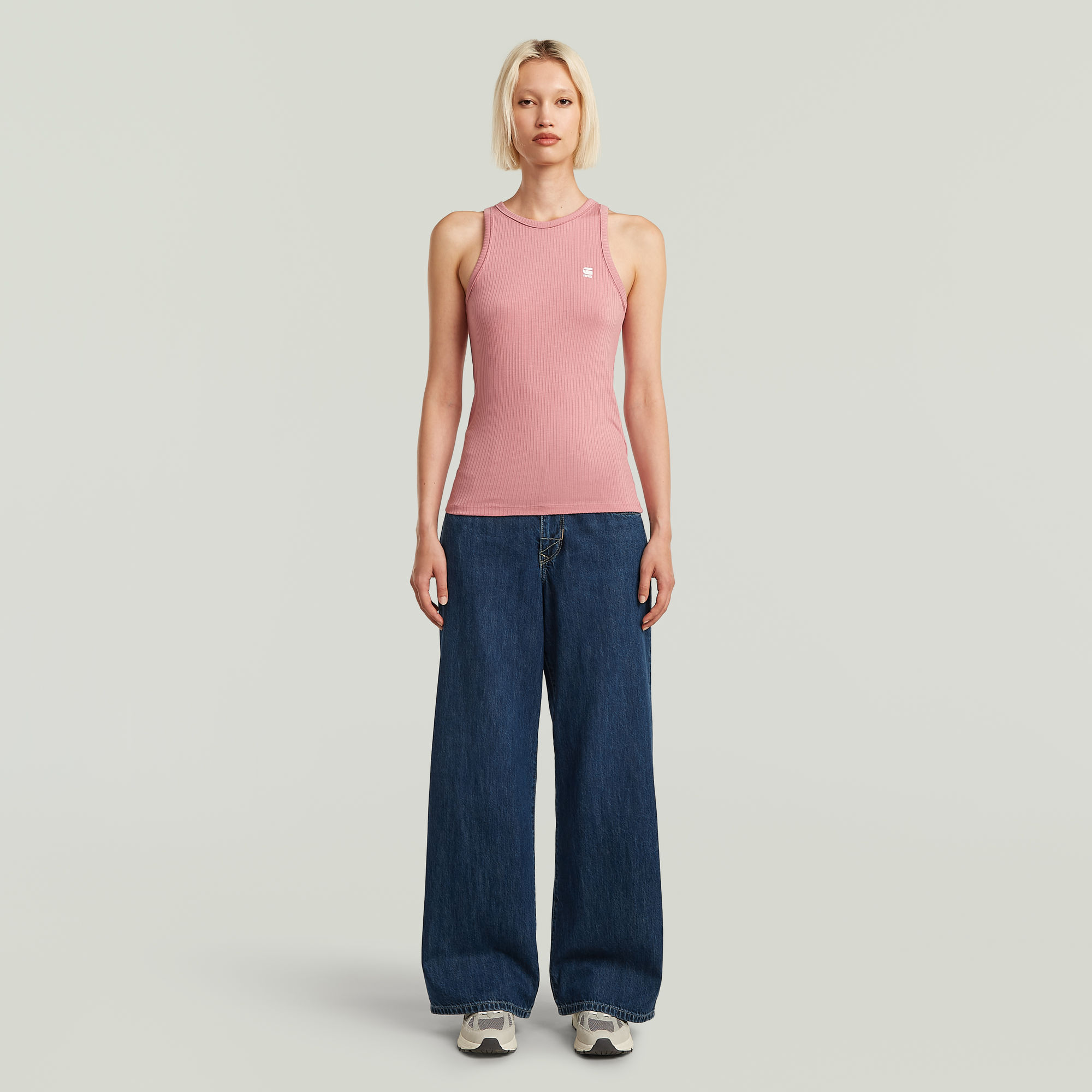 Thumbnail - Skater High Loose Jeans - Dunkelblau - Damen