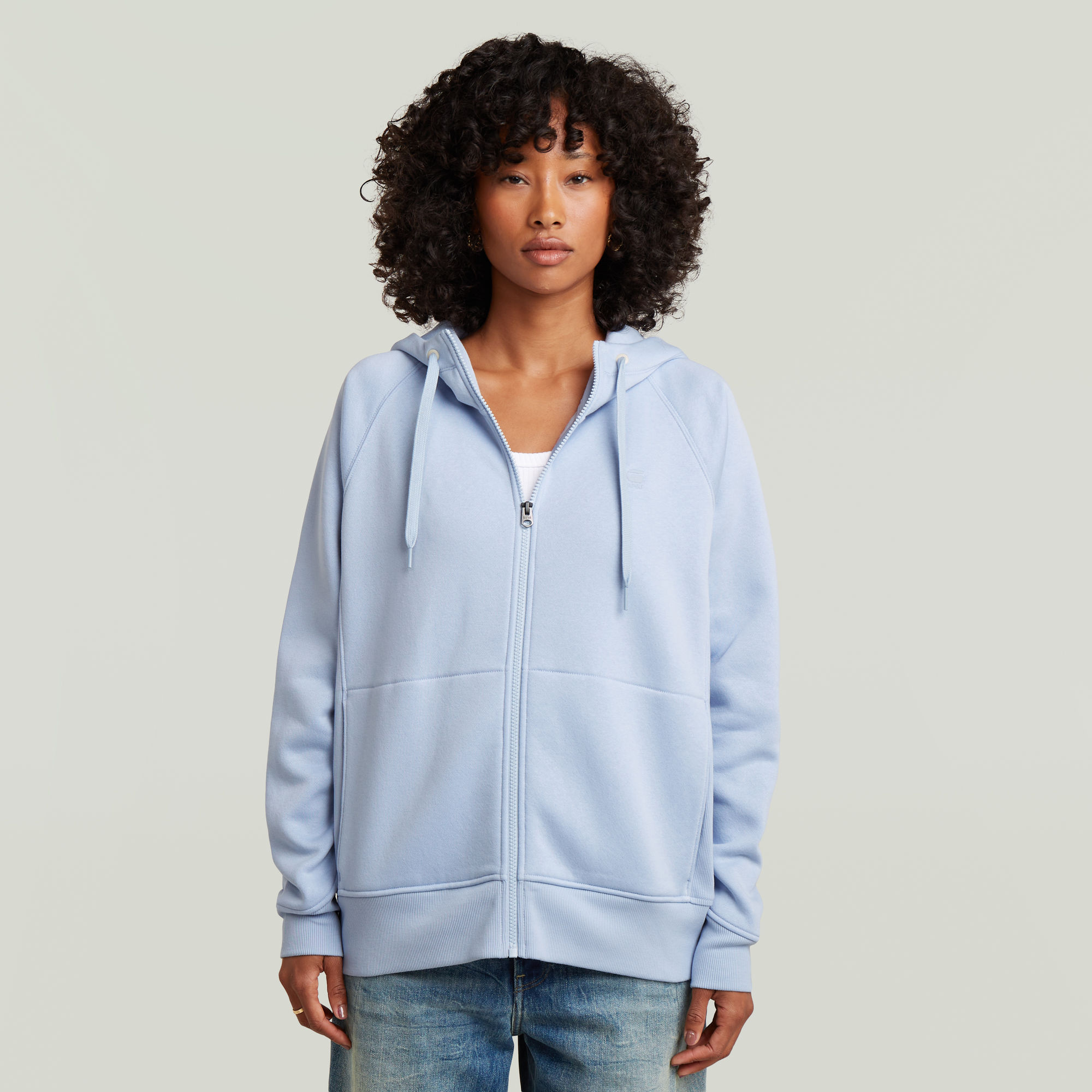 

Premium Core 2.1 Hoodie Zip Thru Sweater - Light blue - Women