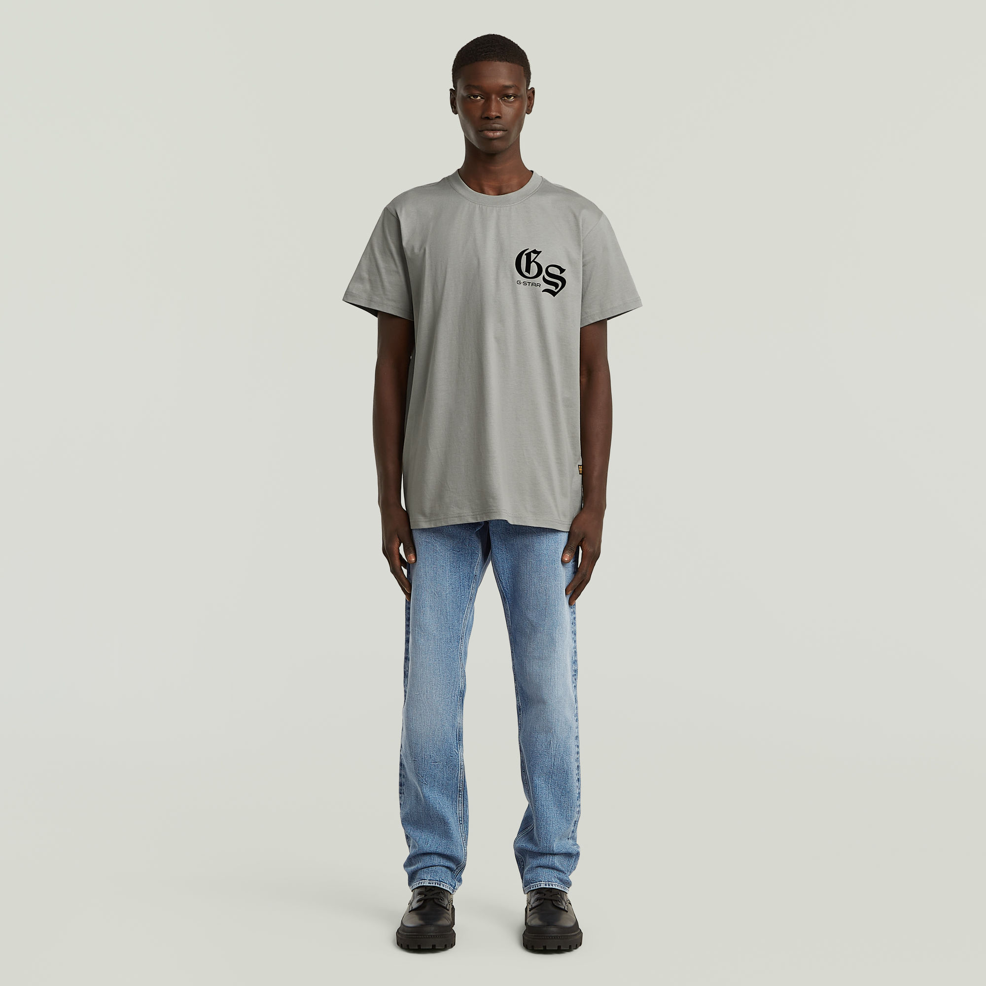 Thumbnail - Flock Back Loose T-Shirt - Grau - Herren