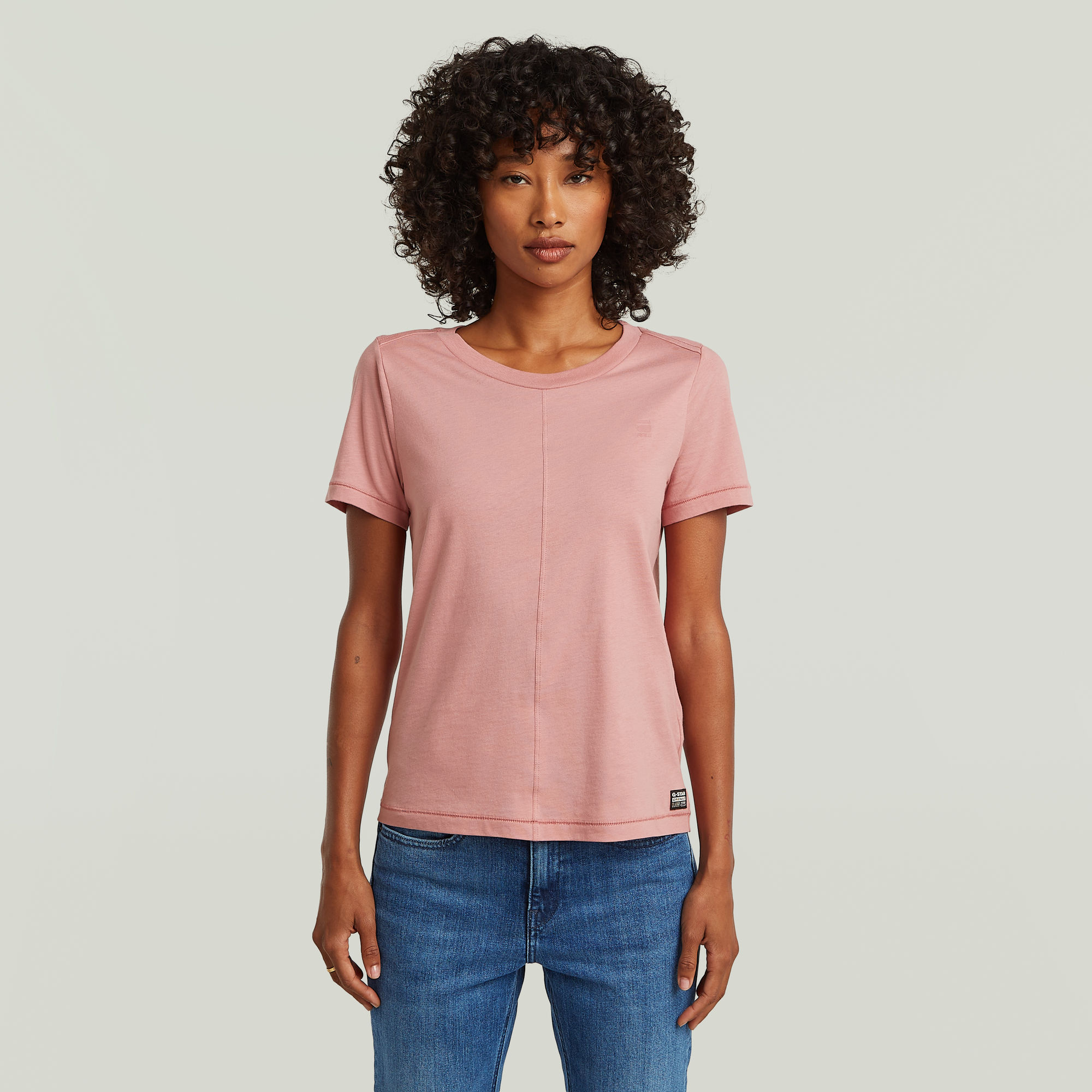 

Front Seam T-Shirt - Pink - Damen