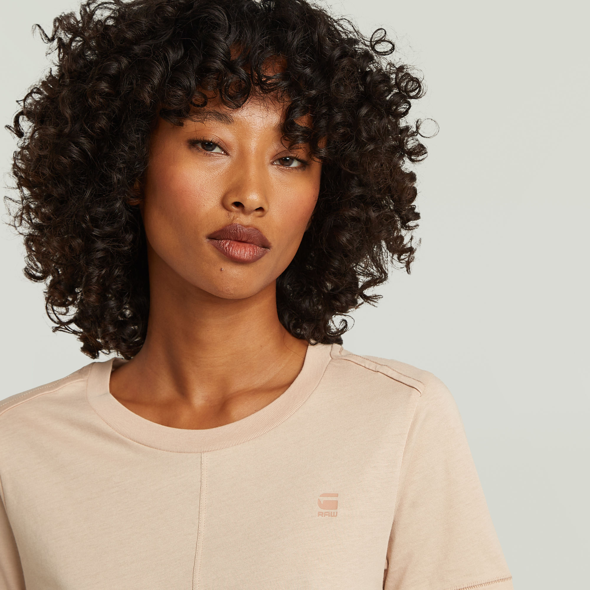 Thumbnail - Front Seam T-Shirt - Pink - Damen