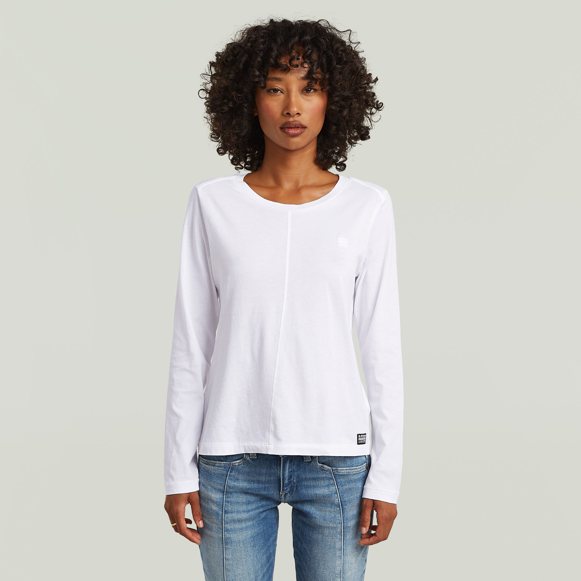 

Front Seam T-Shirt - Weiß - Damen