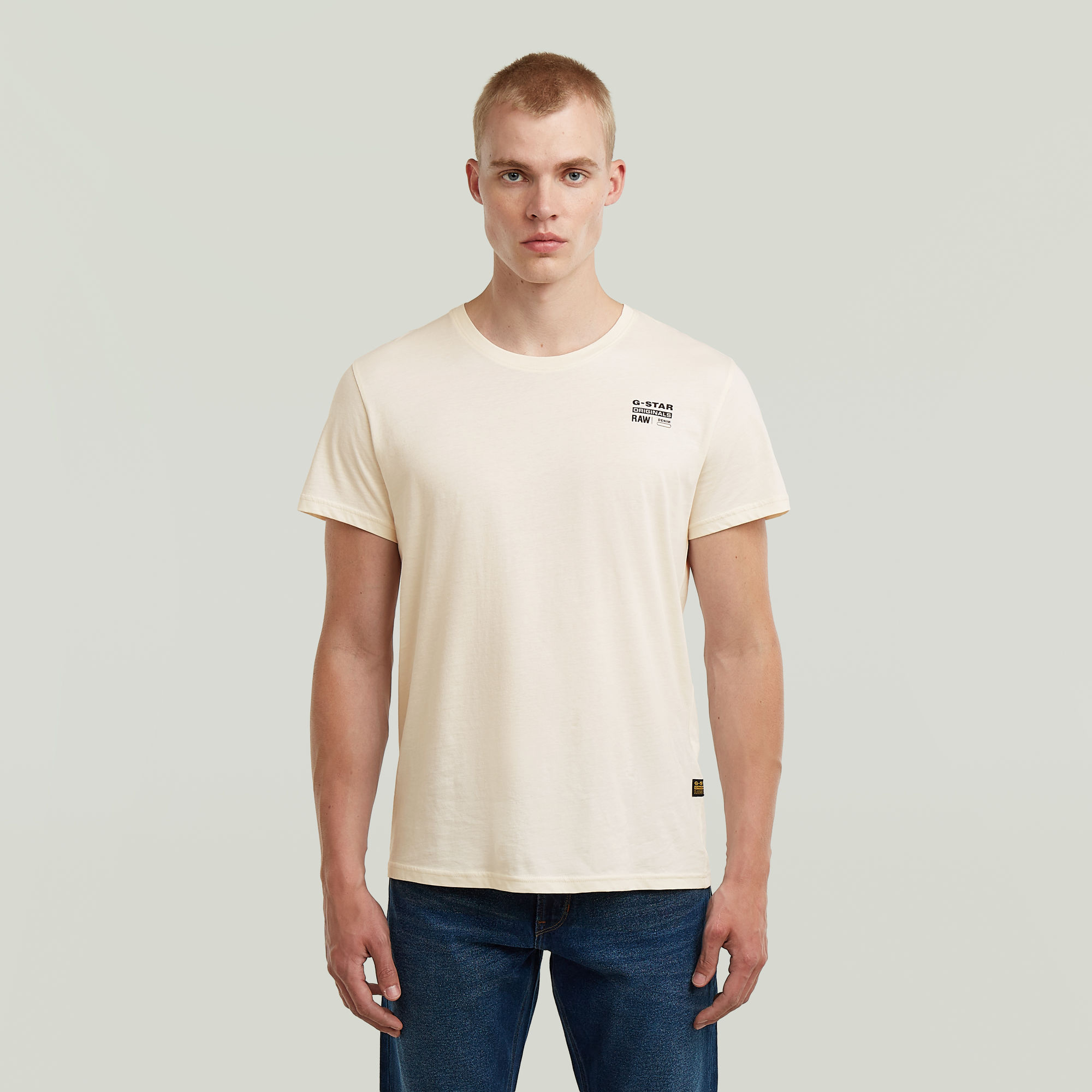 Chest Logo T-Shirt - Beige - Herren